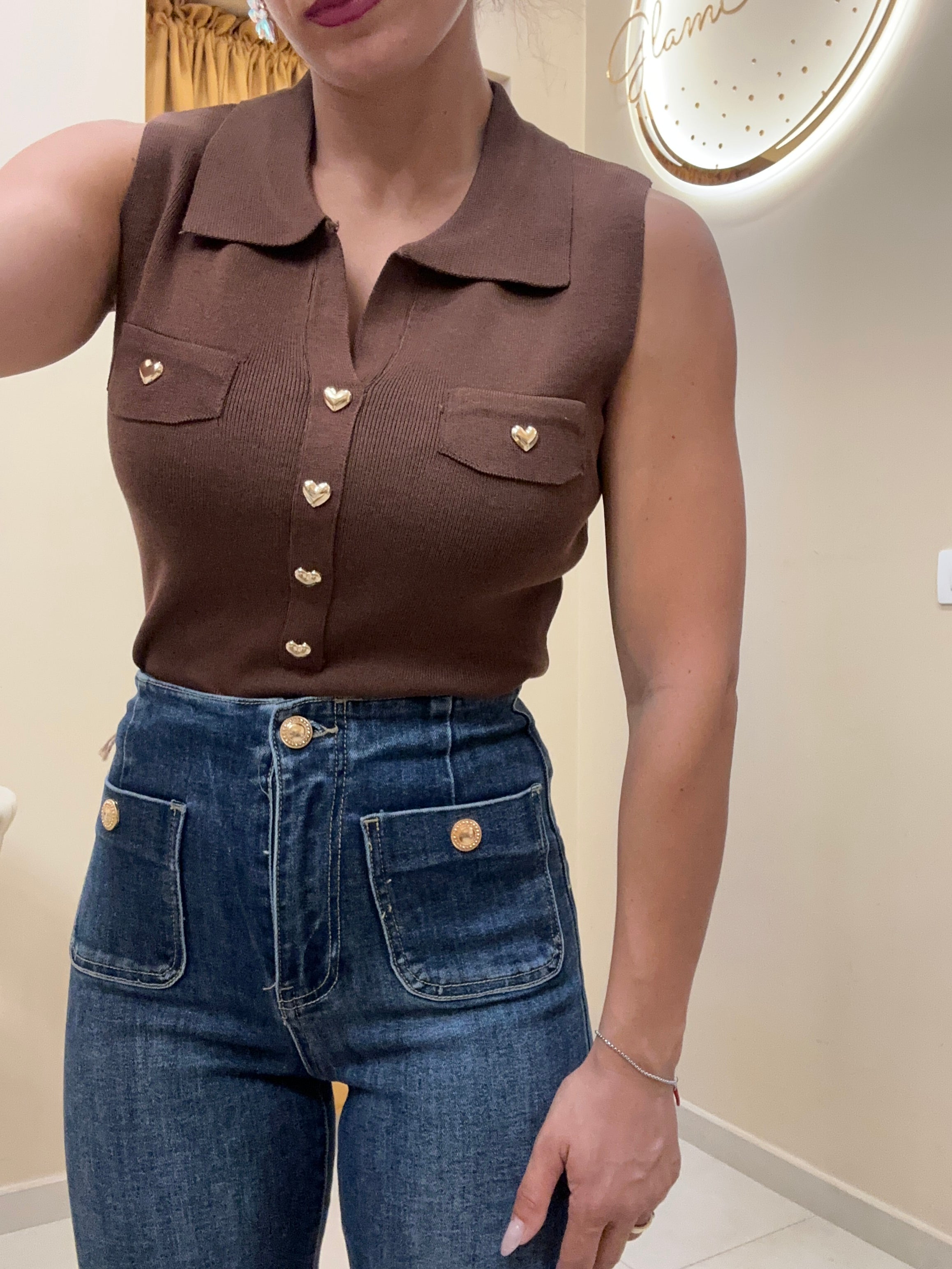 Polo filo cuori