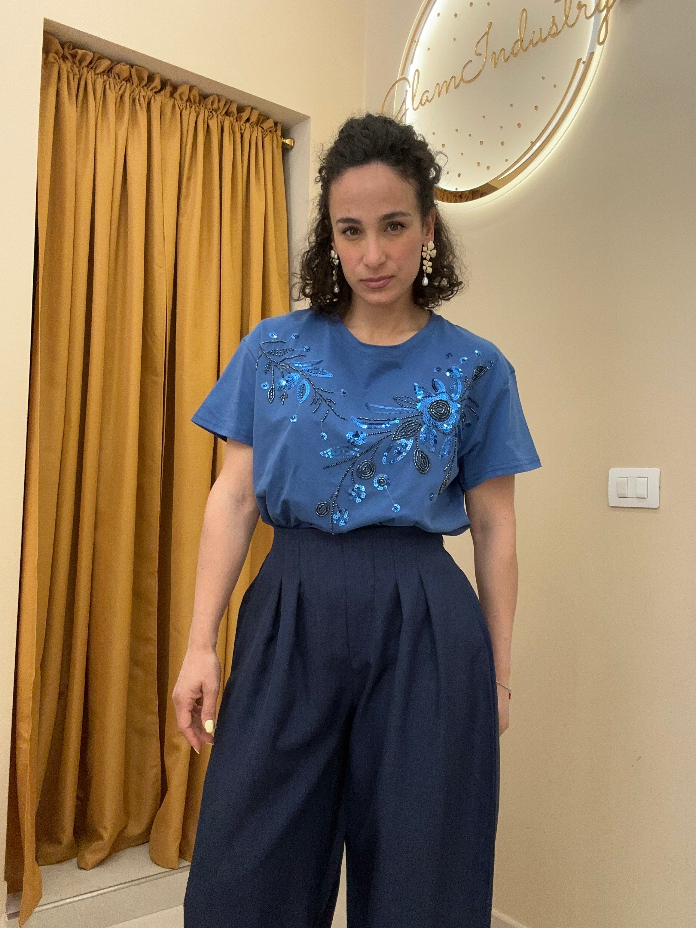 Pantalone palazzo mod Zara BLU