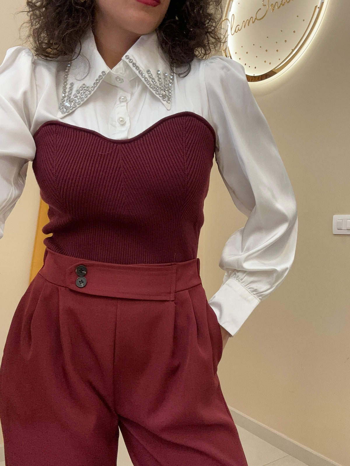 Camicia effetto corpetto