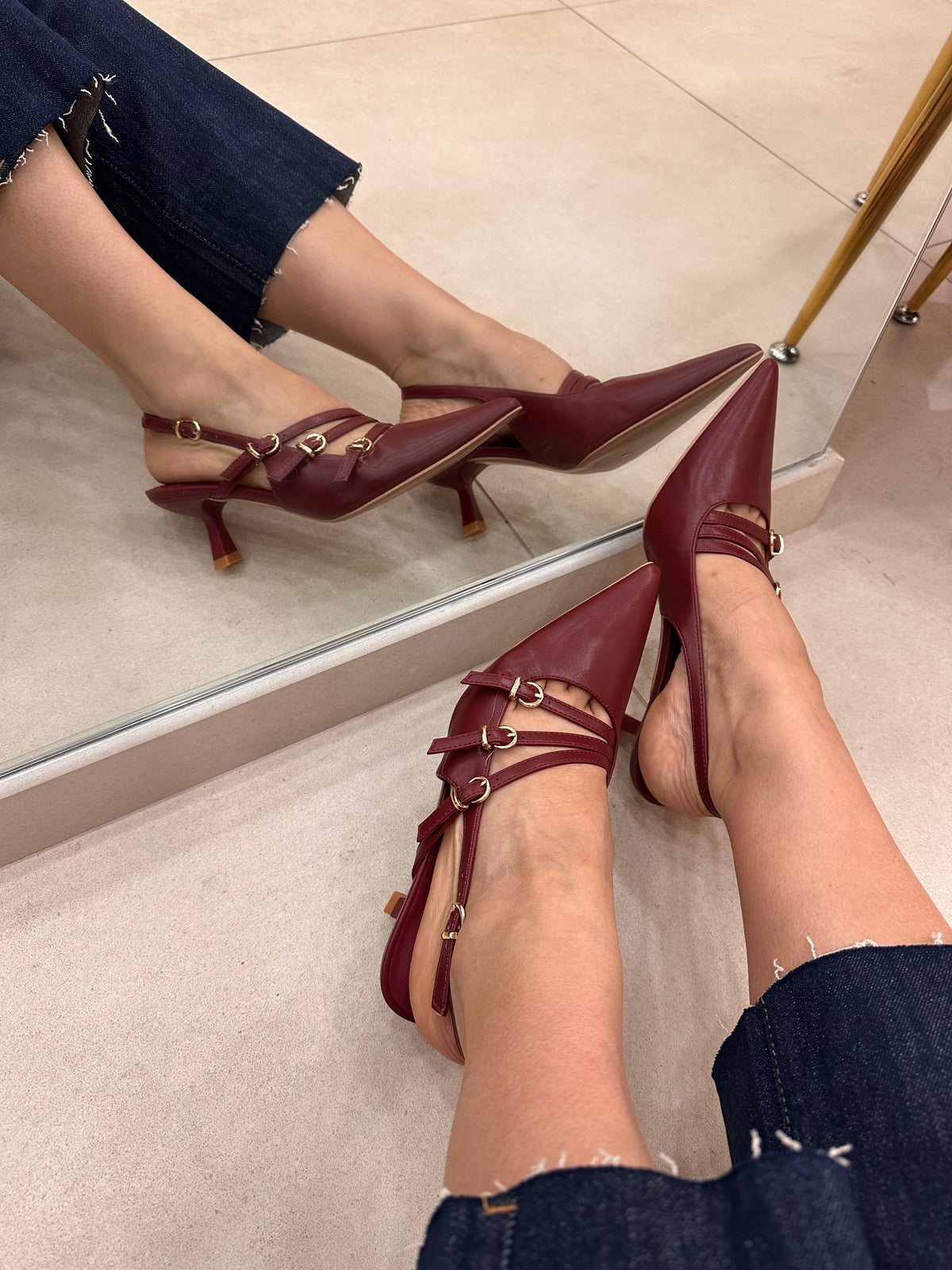 Slingback bordeaux 2761
