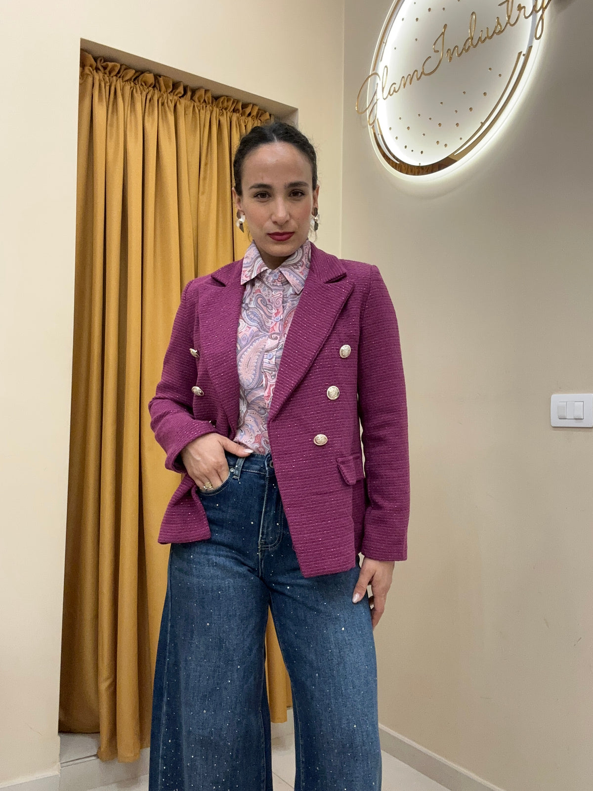 Blazer strutturato rosa