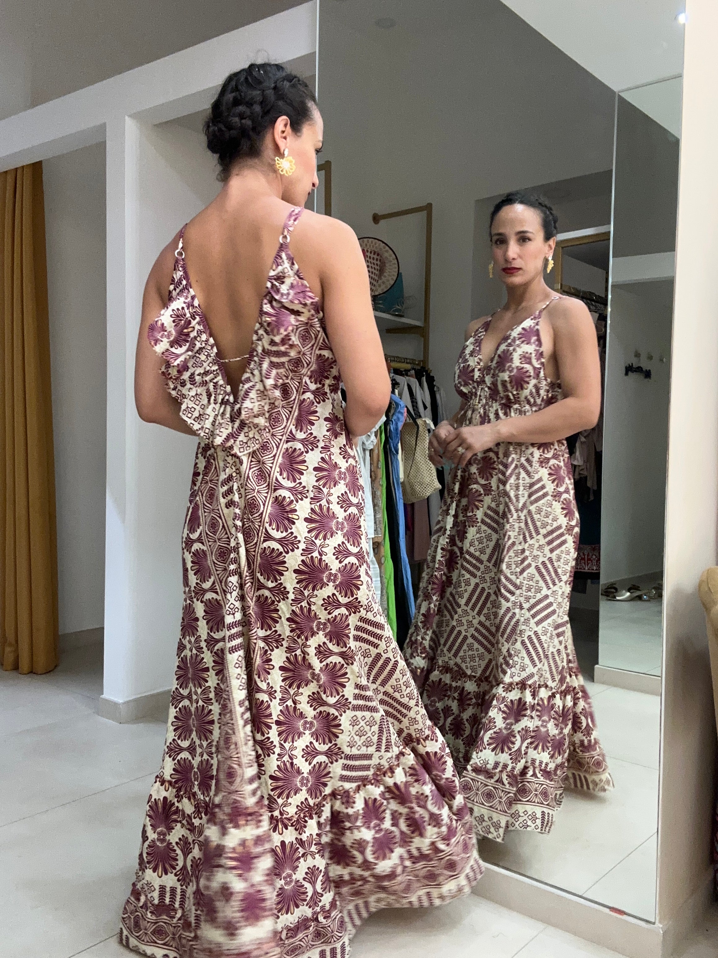 Abito India rouches dett oro 10