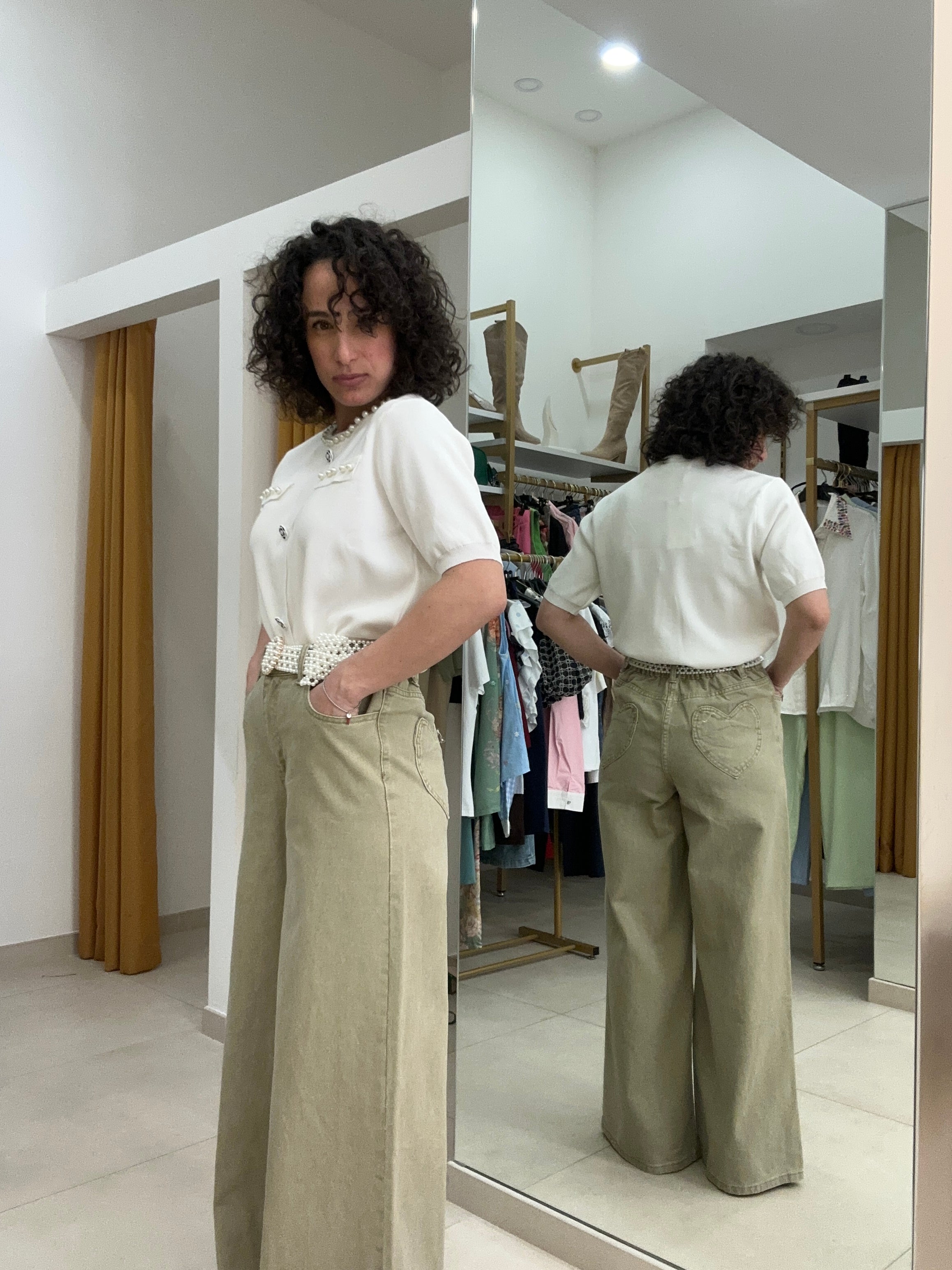 Denim cuore VERDE