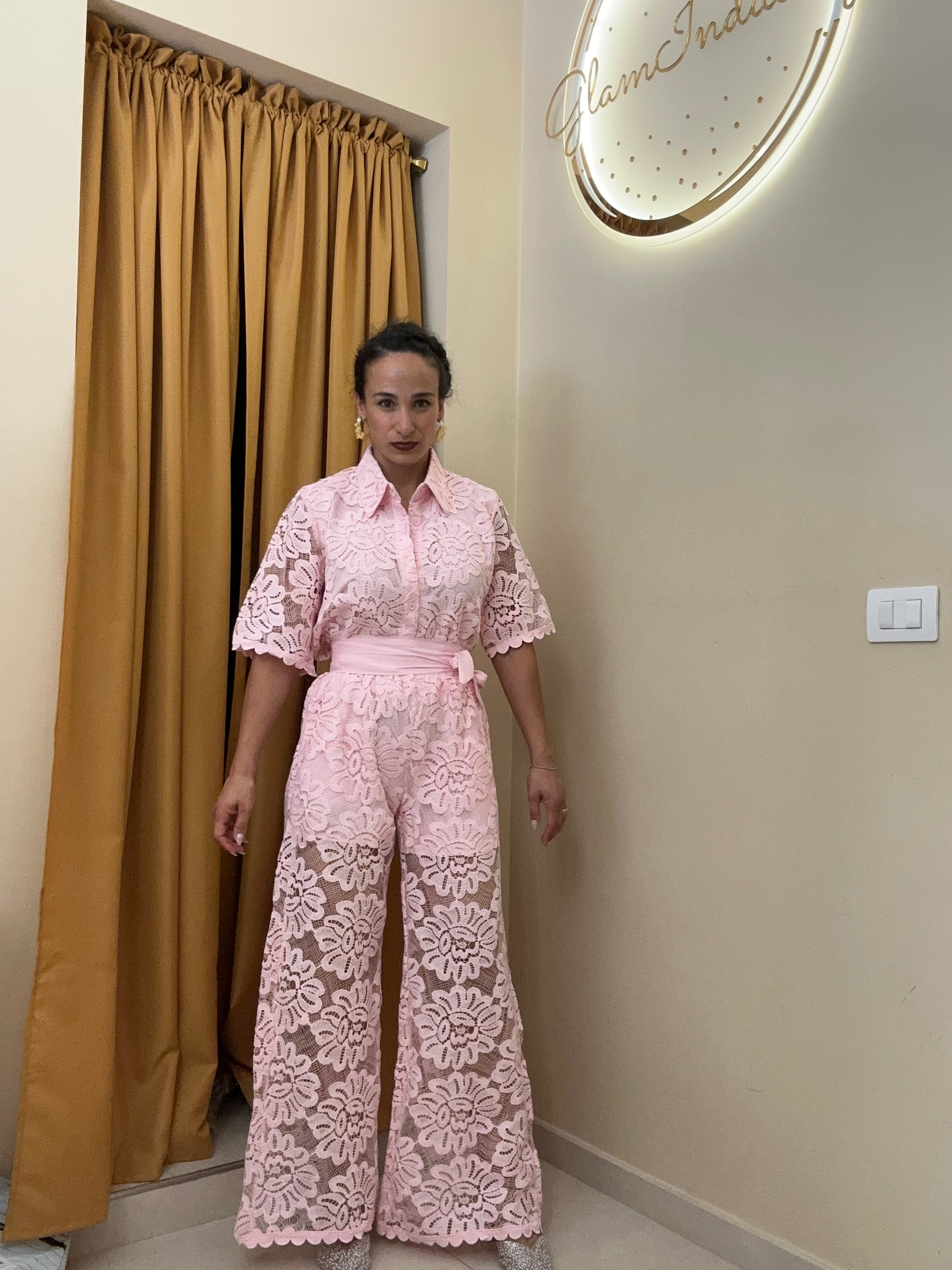 Coordinato merletto ROSA