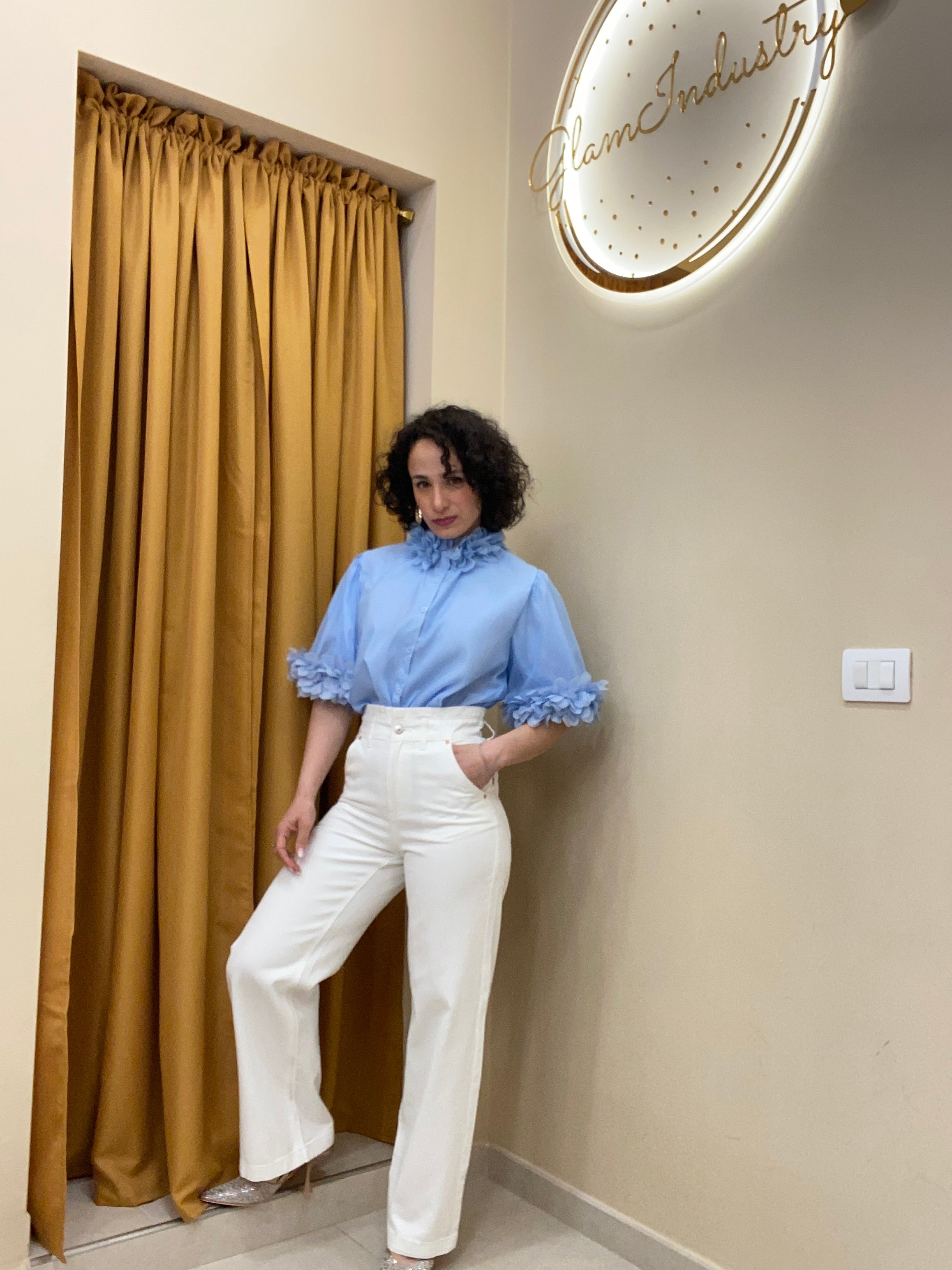 Jeans caramella bianco