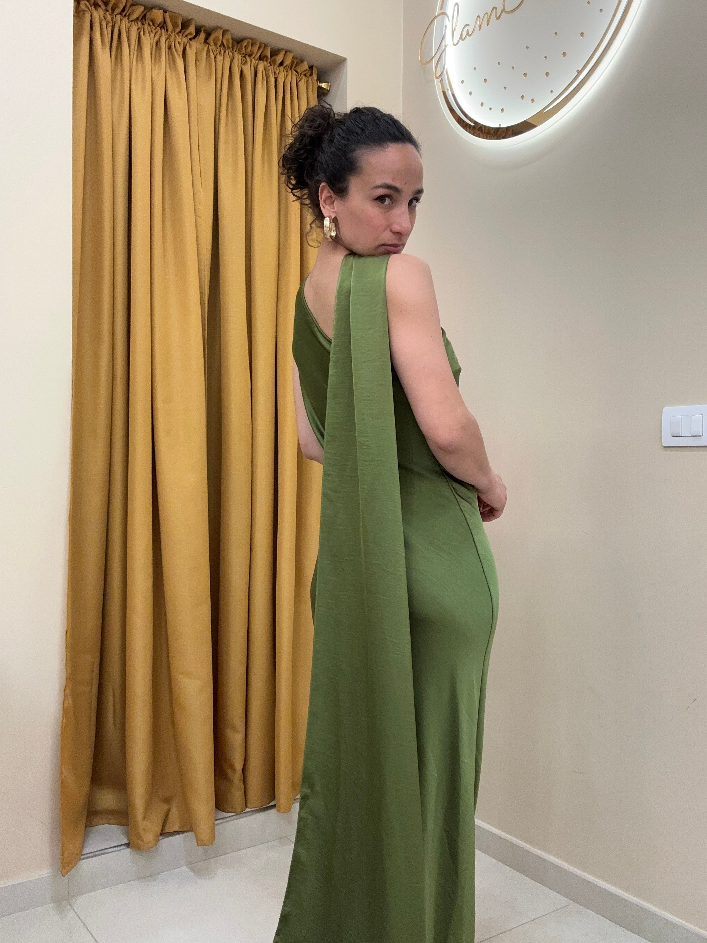 Abito saten verde