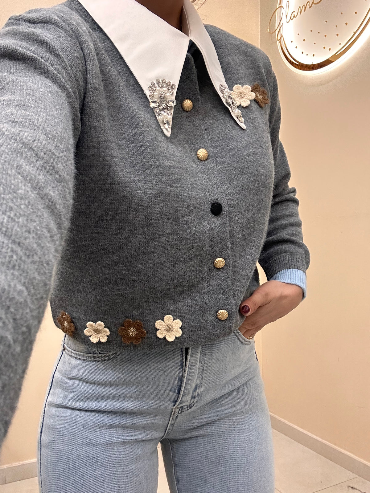 Cardigan margheritina