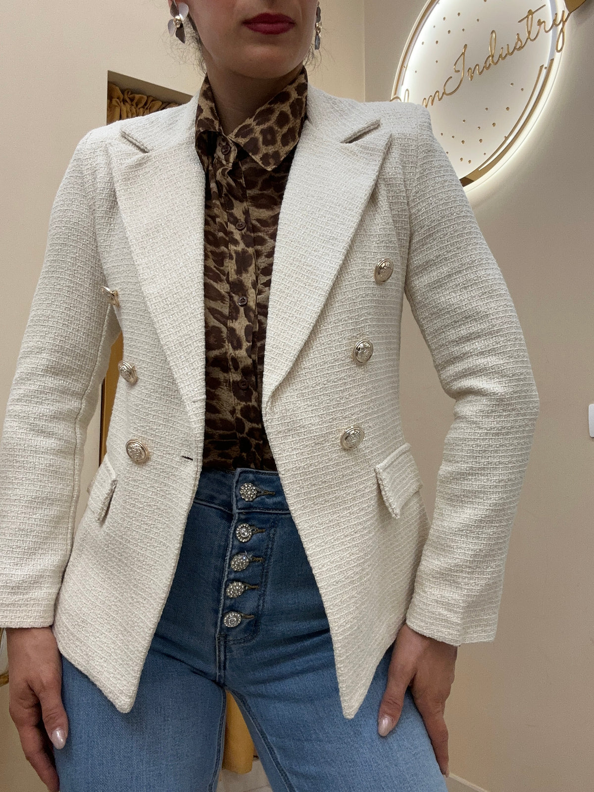 Blazer strutturato bianco