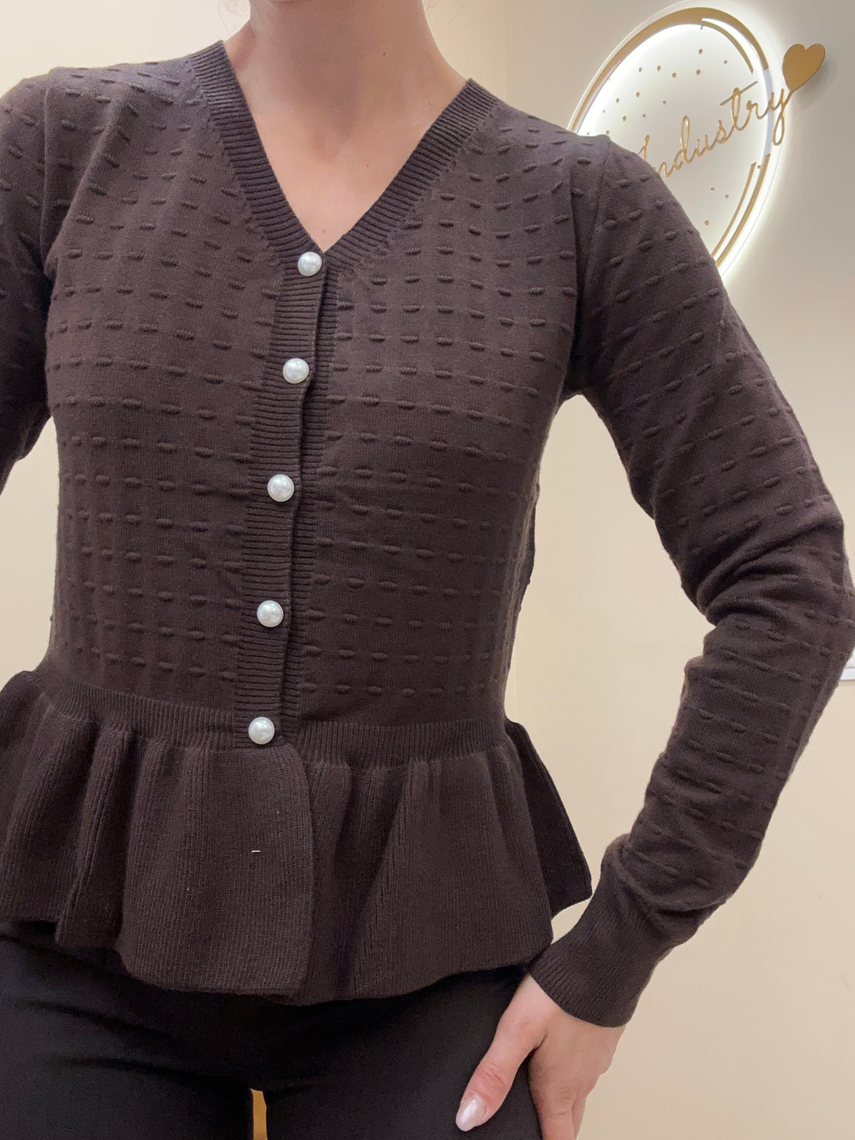 Cardigan balza e perline
