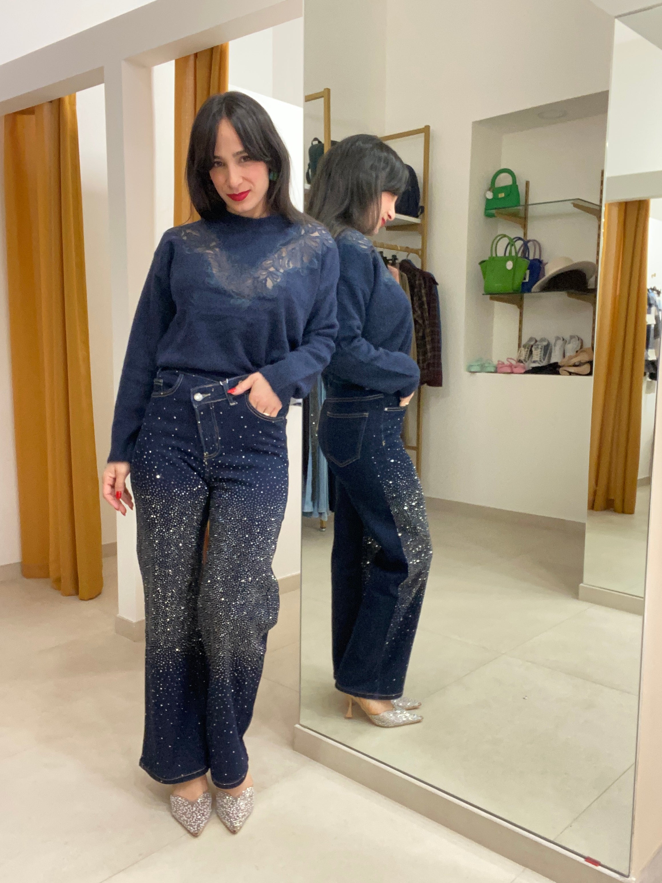 Maglione dettaglio merletto