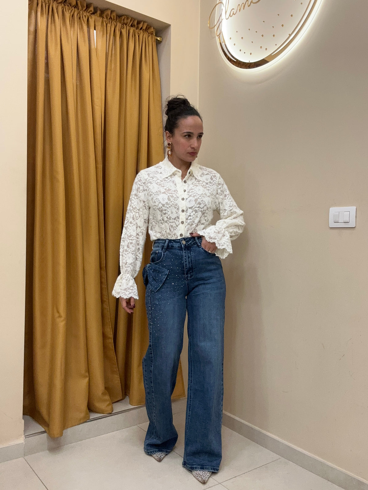 Jeans fiocco laterale