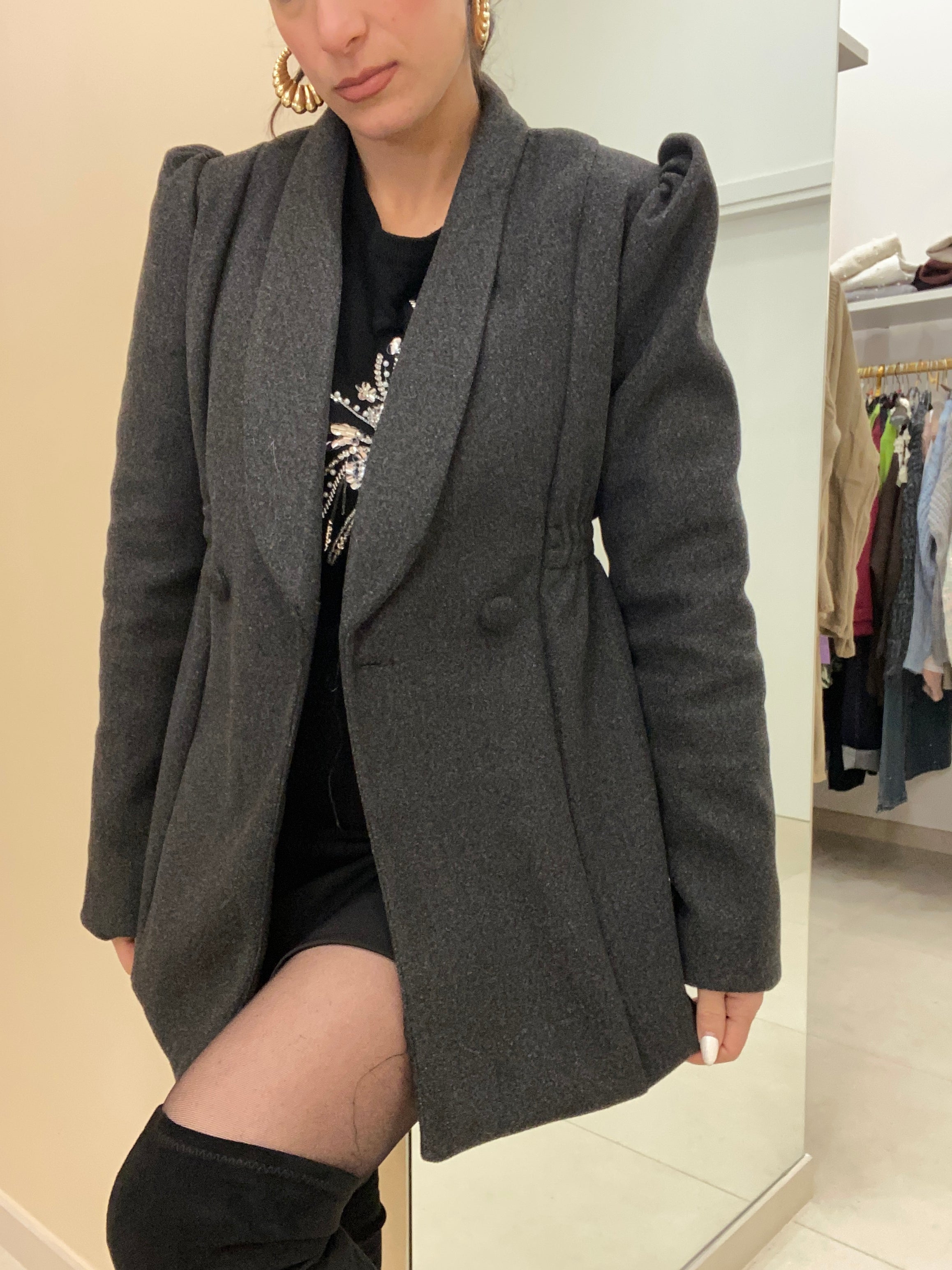 Cappottino manica a sbuffo