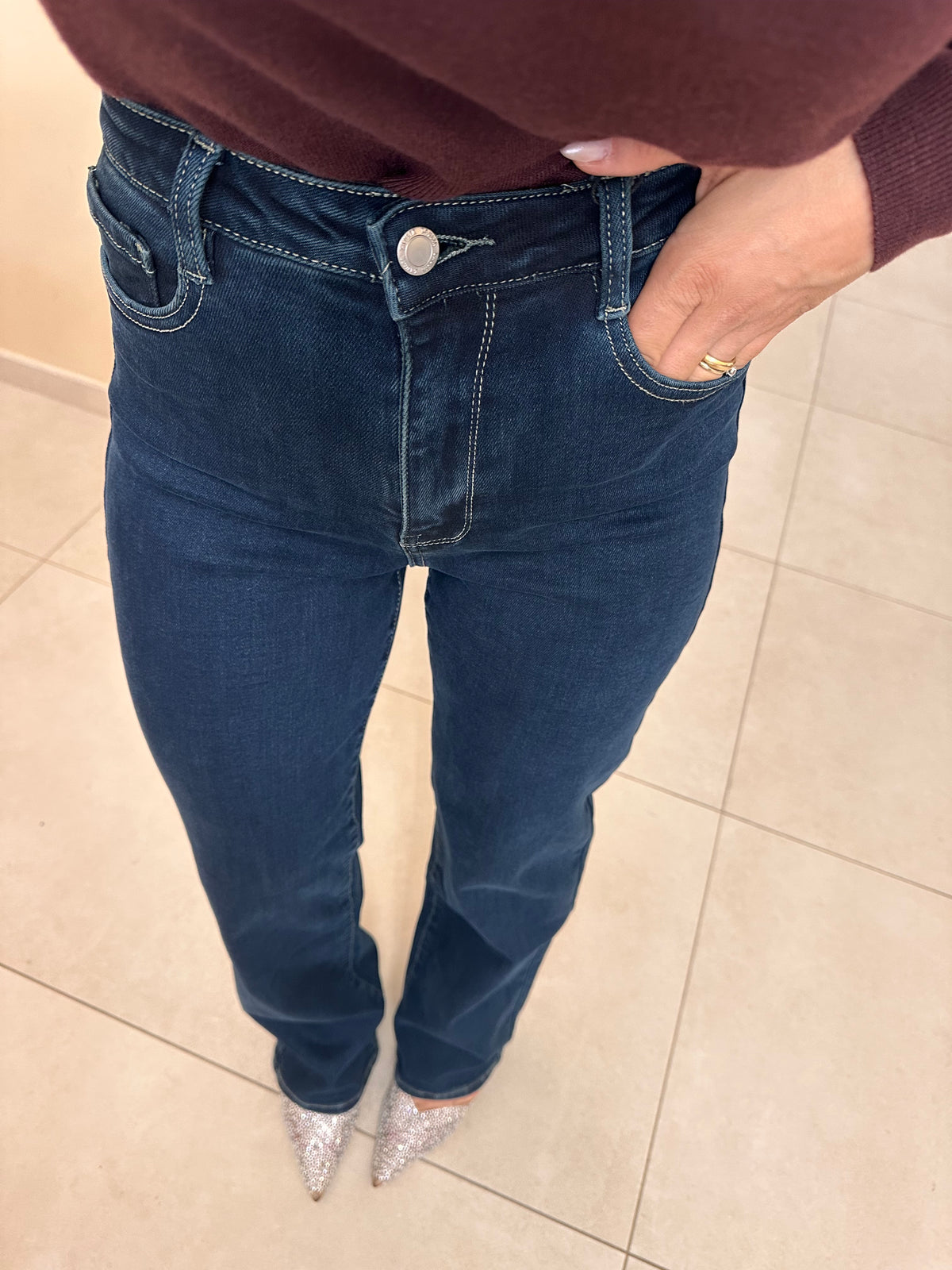 Denim blu particolare