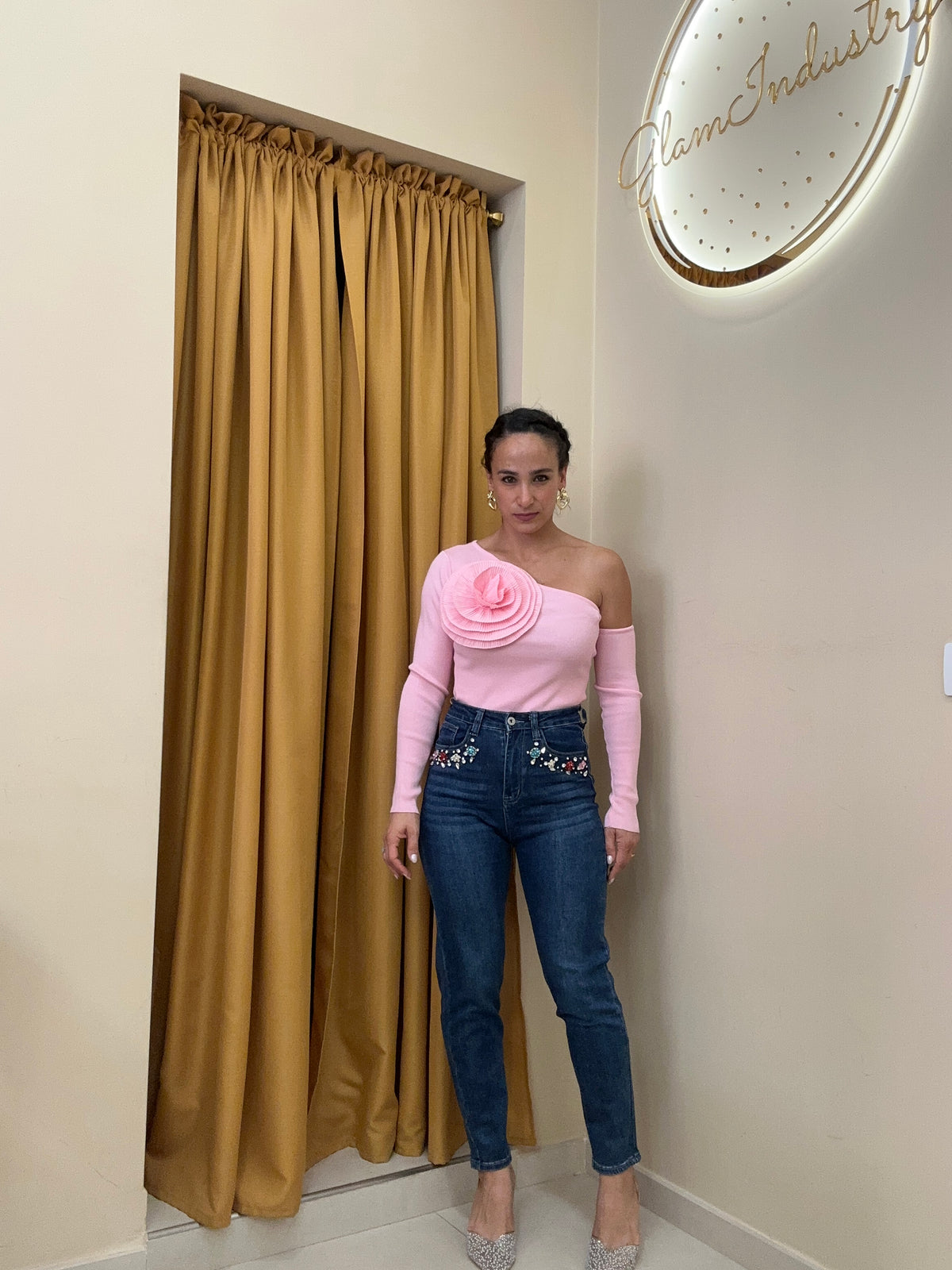 Maglia fiore laterale