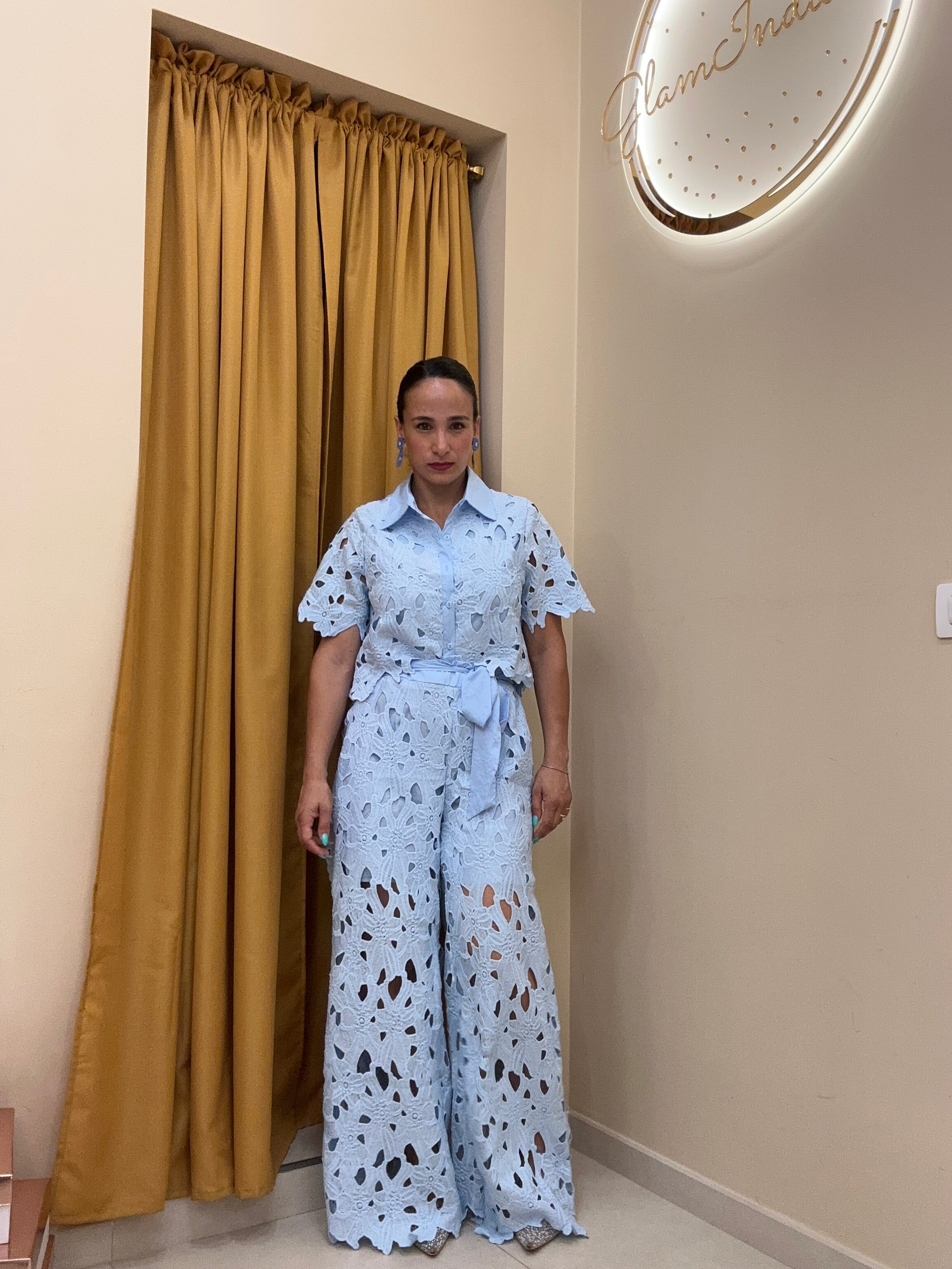Coordinato Macrame celeste