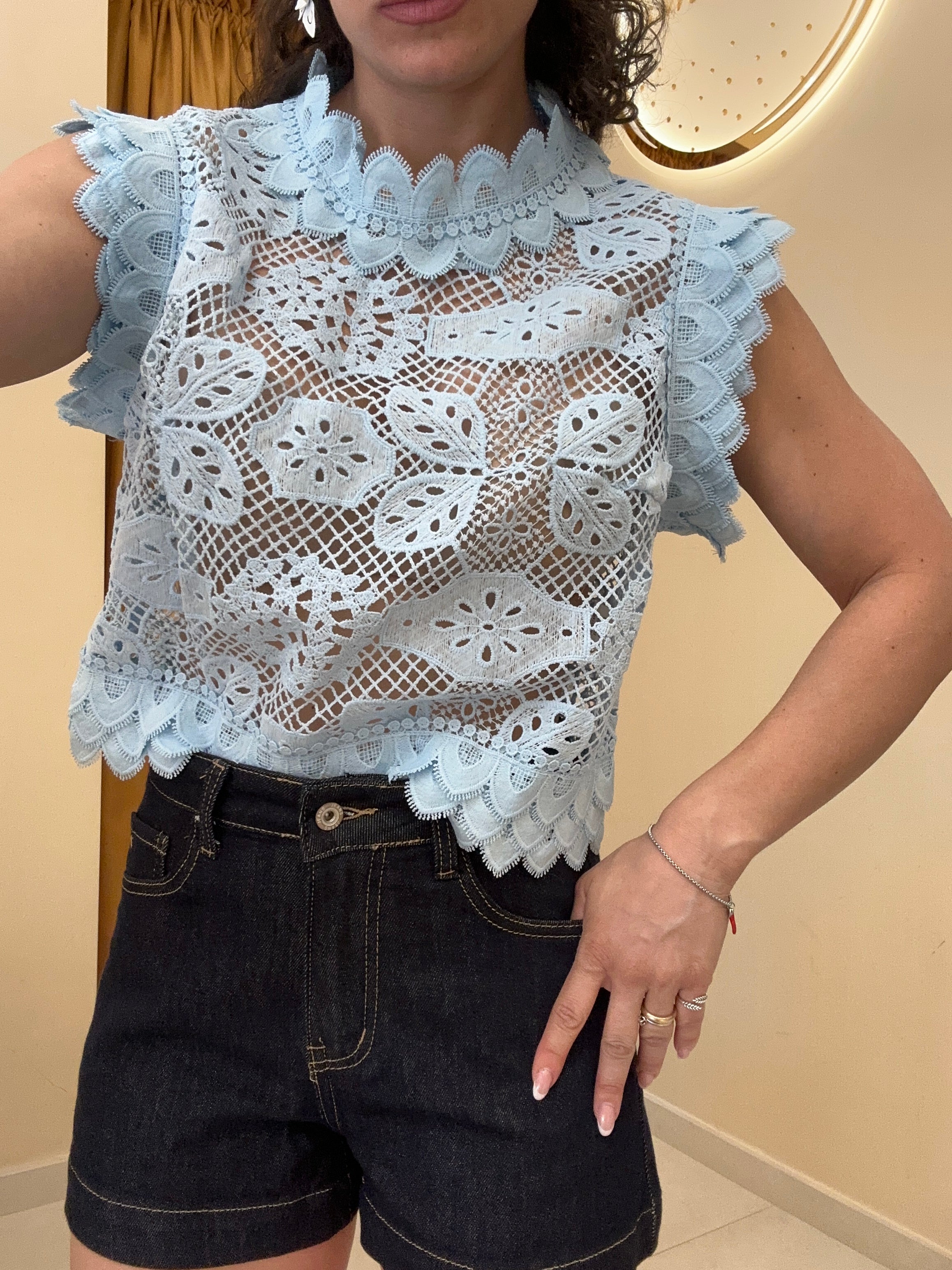 Blusa macramè
