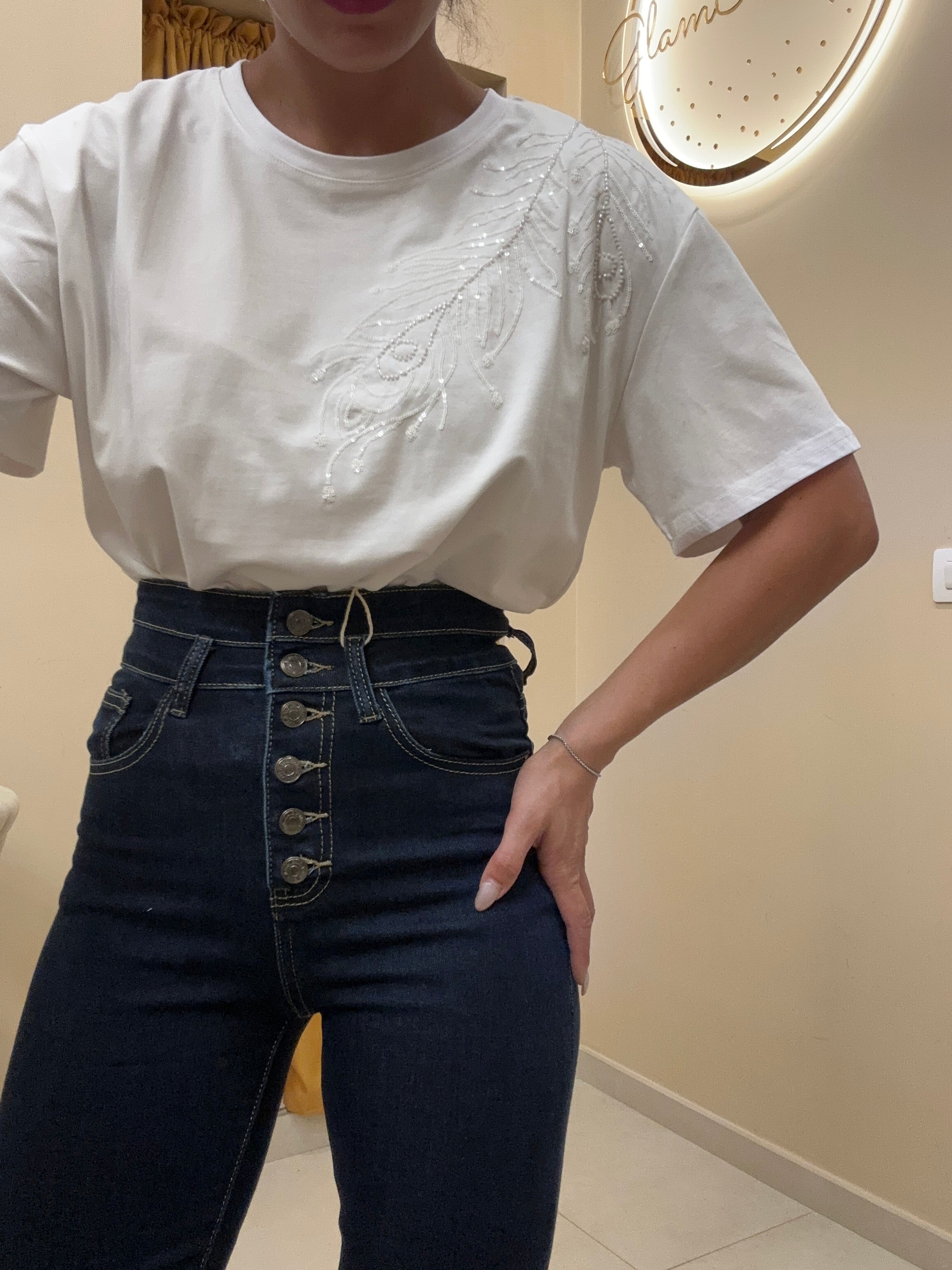 Denim bottoni zampetta