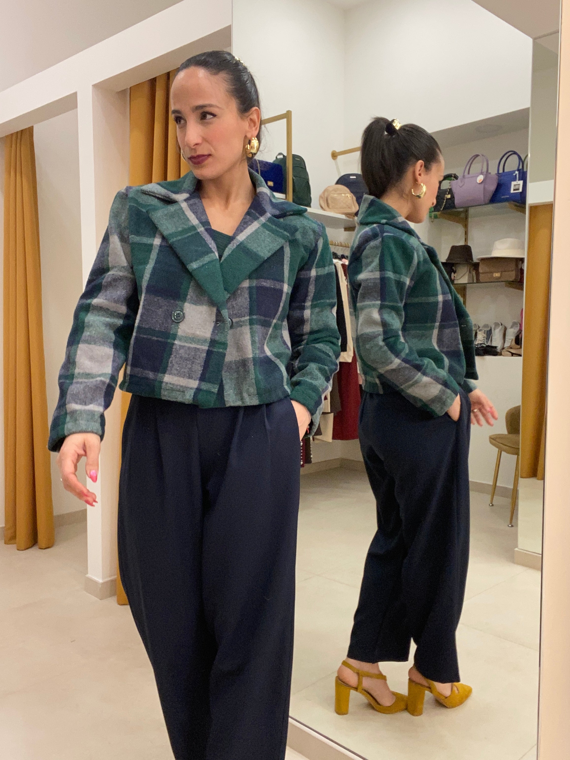 cappottino crop doppio petto