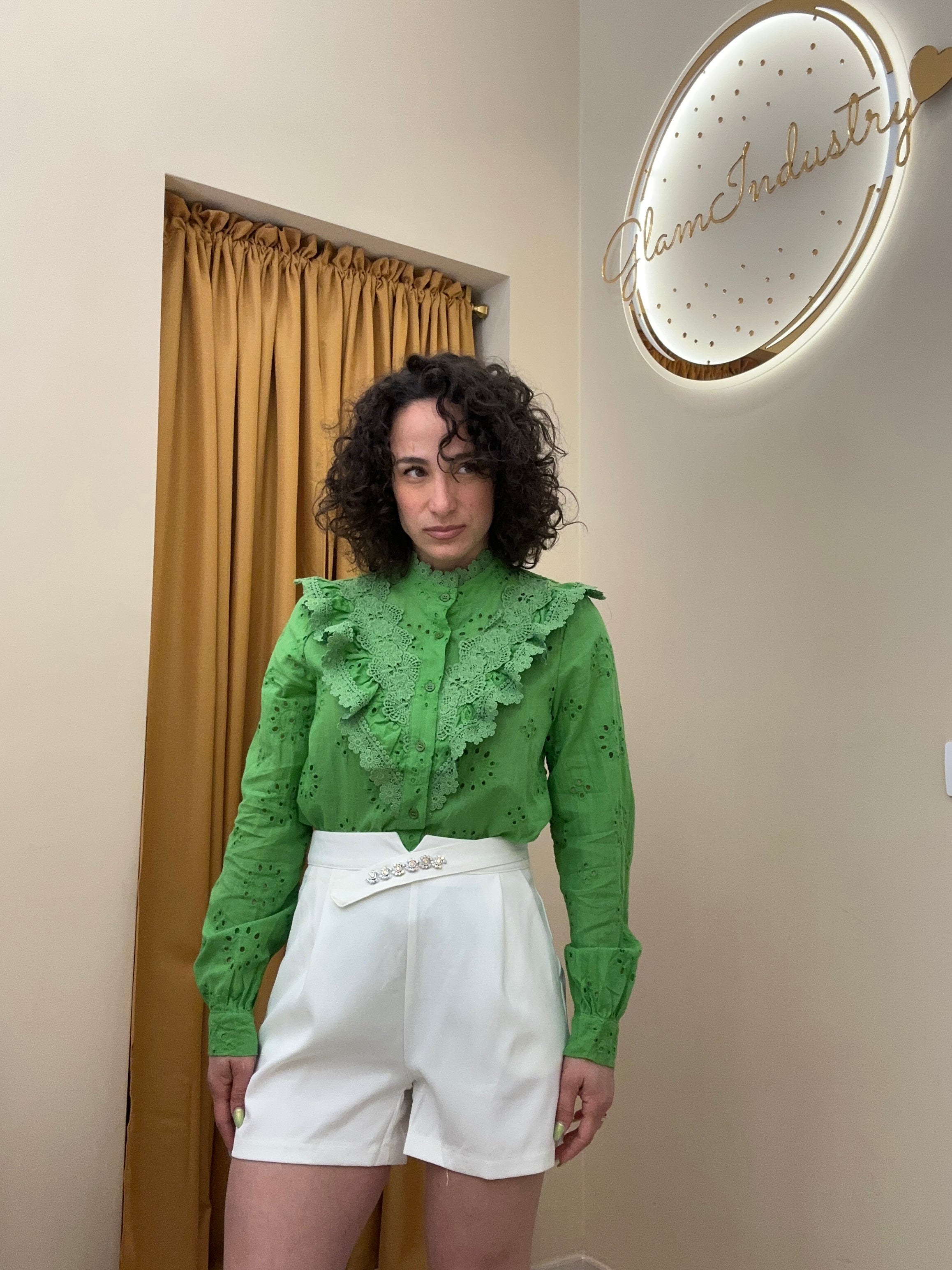Camicia lavorata VERDE