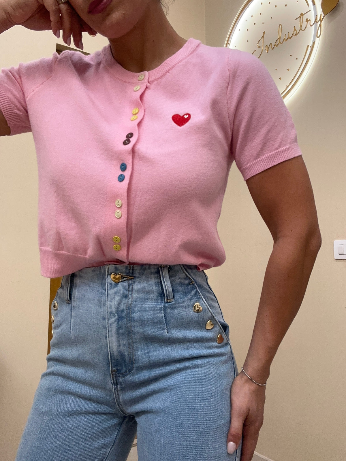 Maglia bottoni colorati