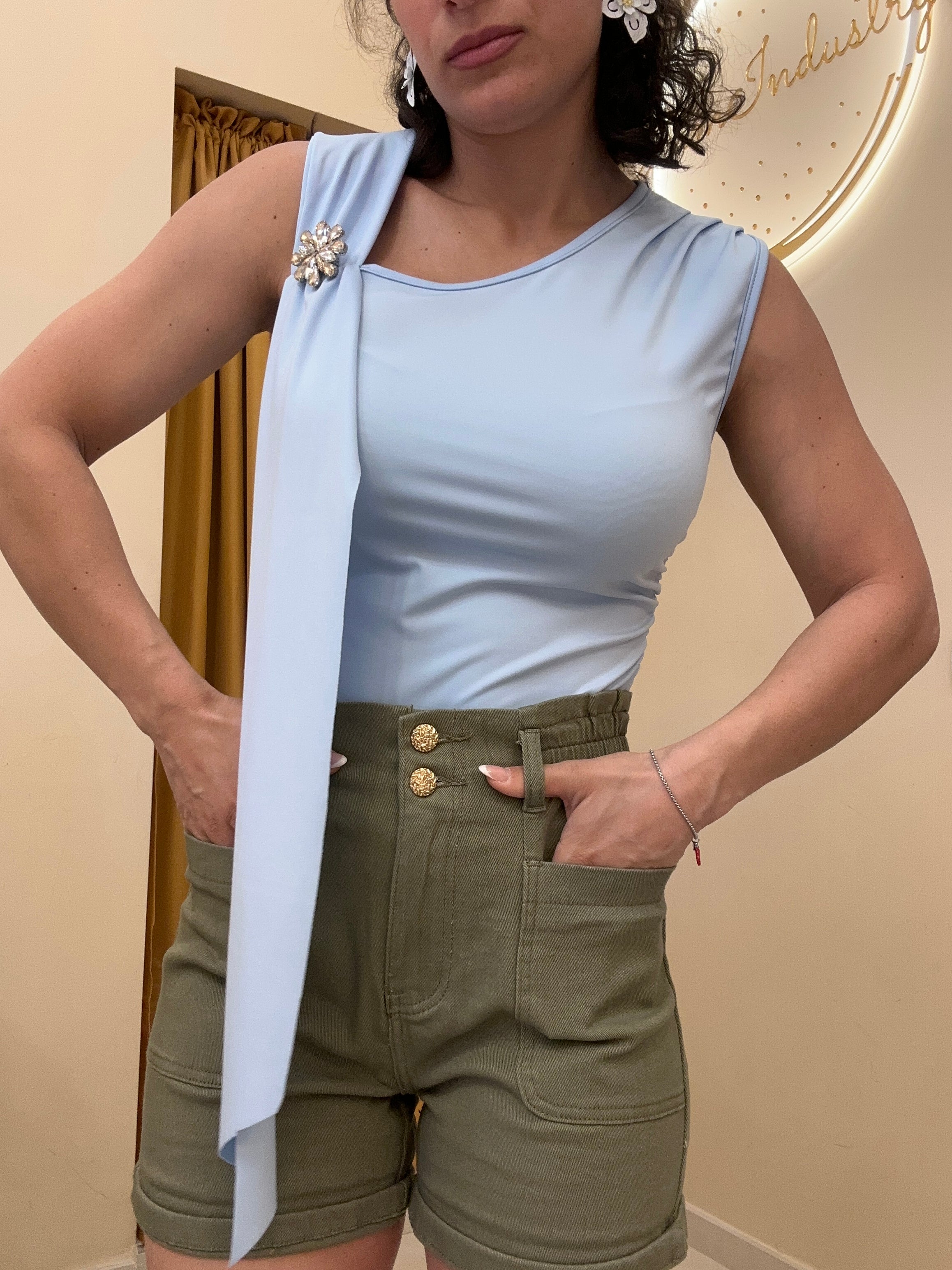 Canotta lycra spilla