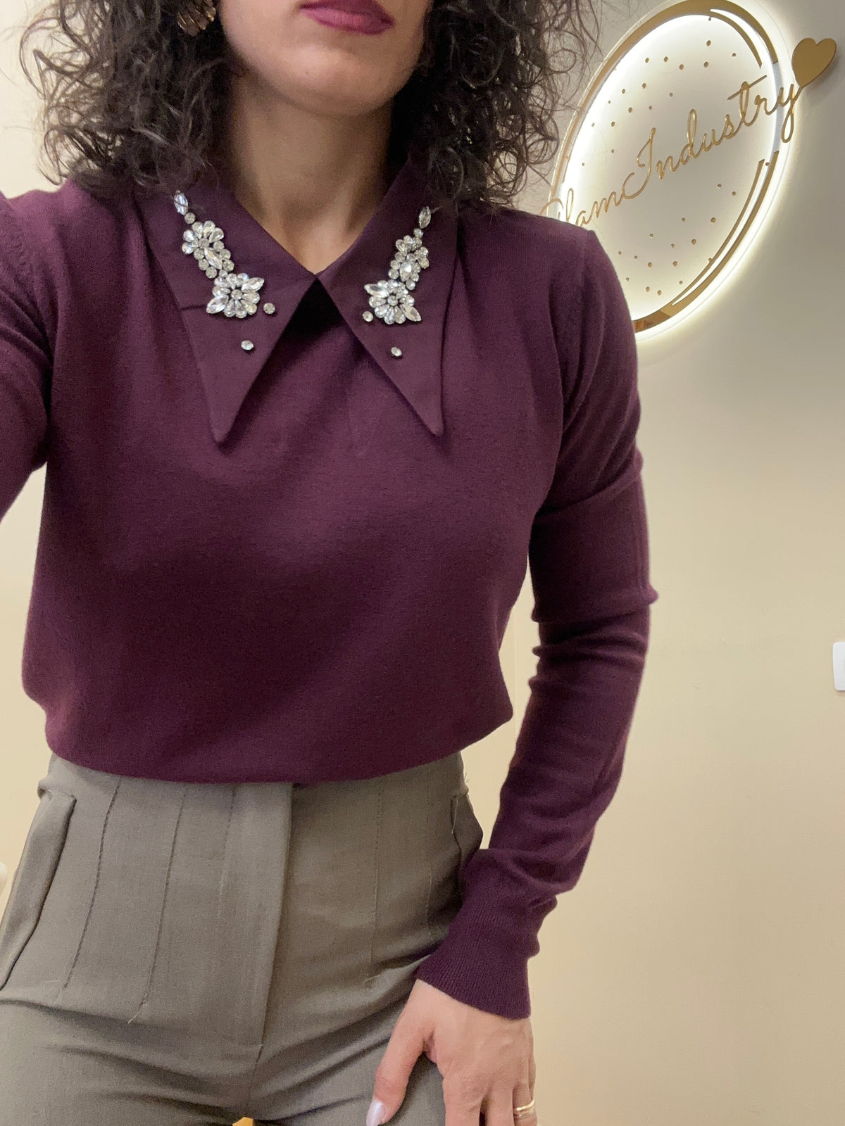 Maglione colletto non sobrio