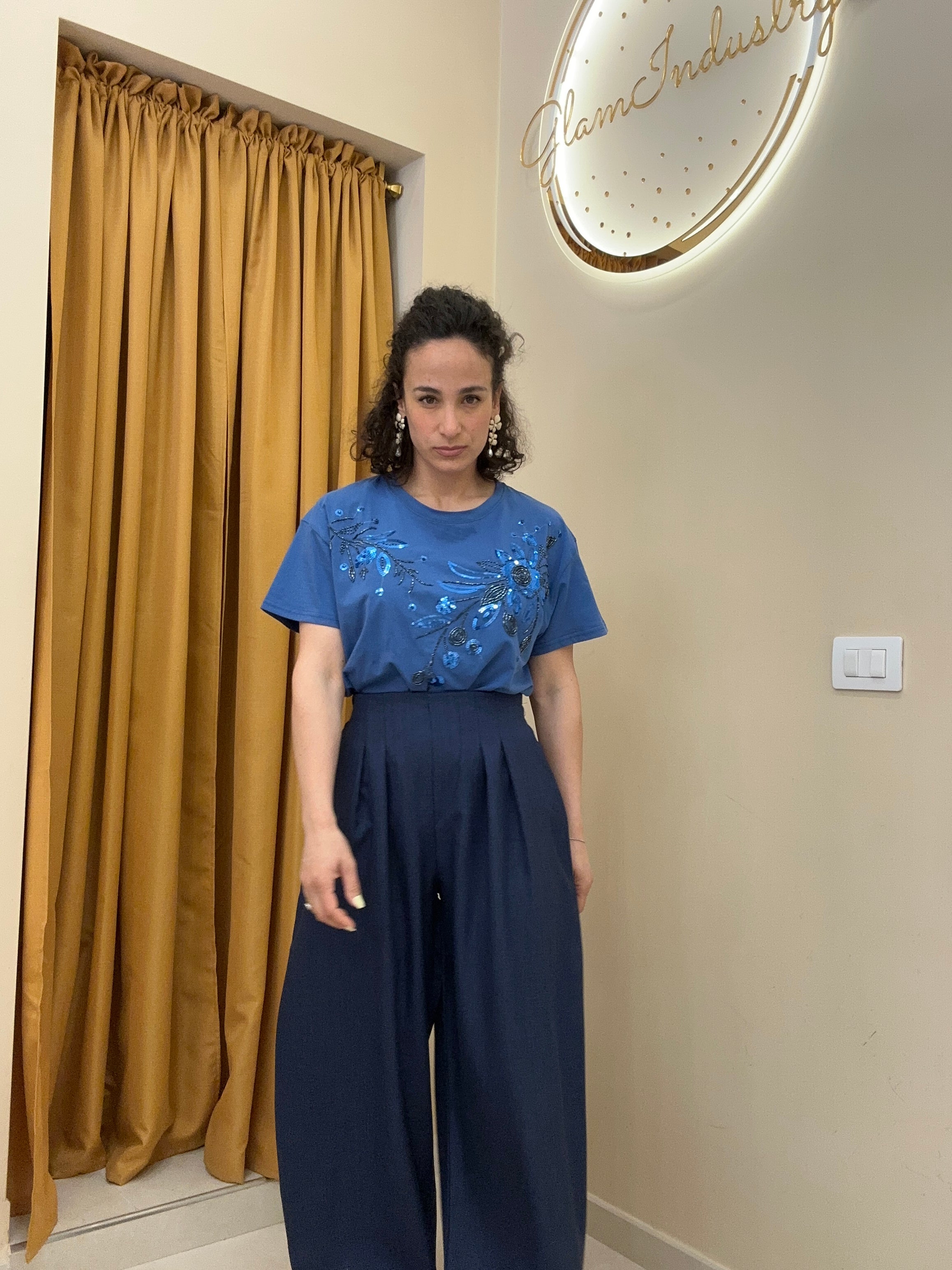 Pantalone palazzo mod Zara BLU