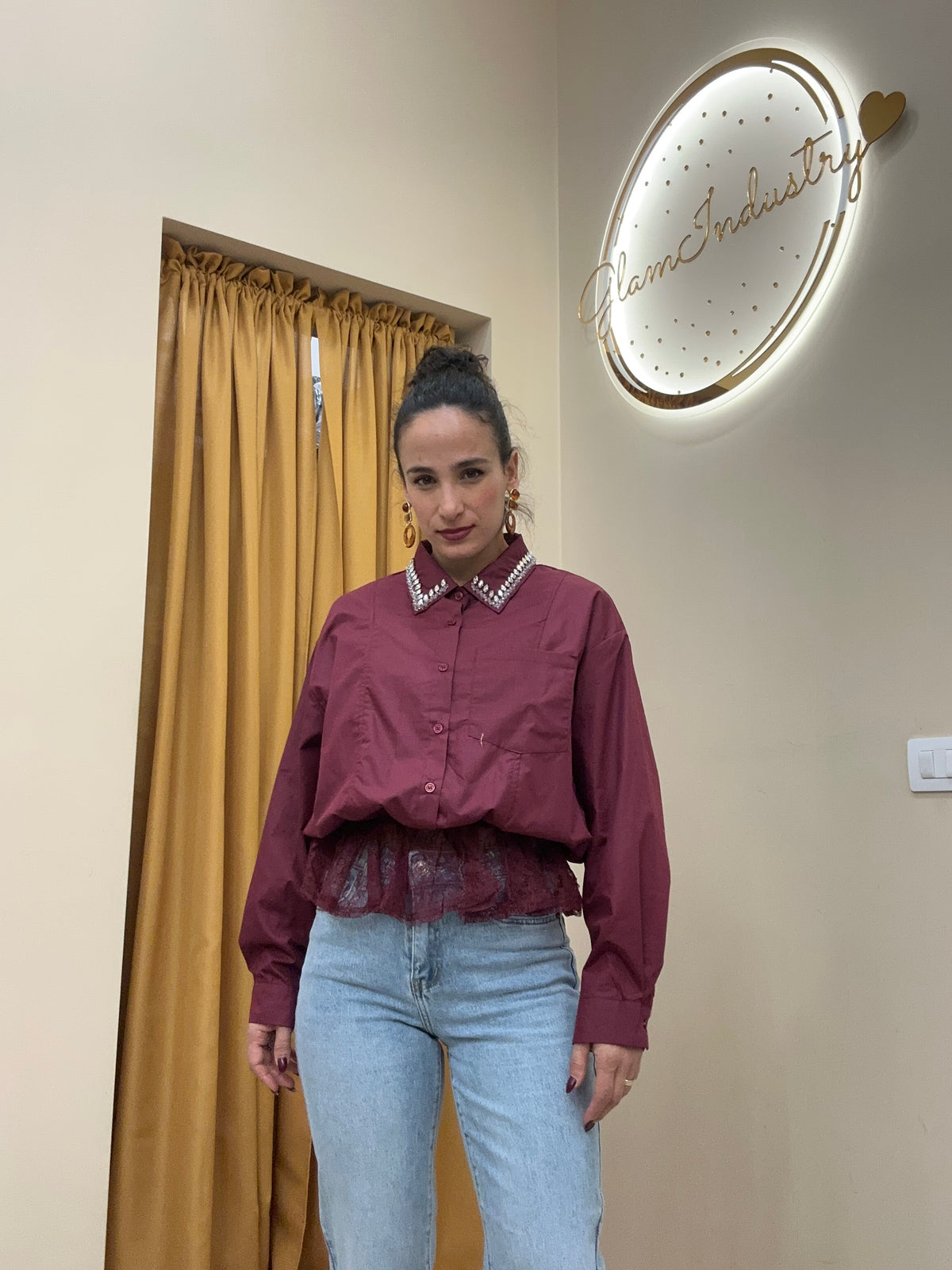 Camicia con canotta cucita