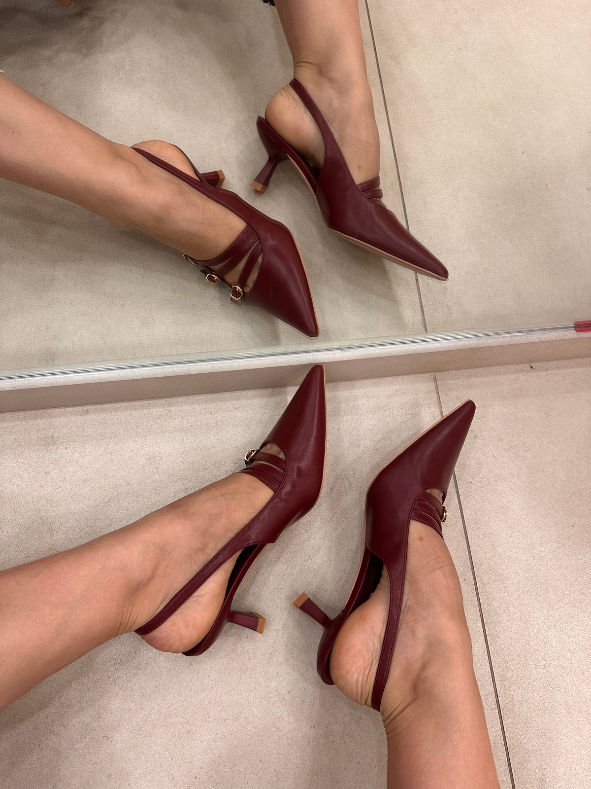 Slingback bordeaux 2761