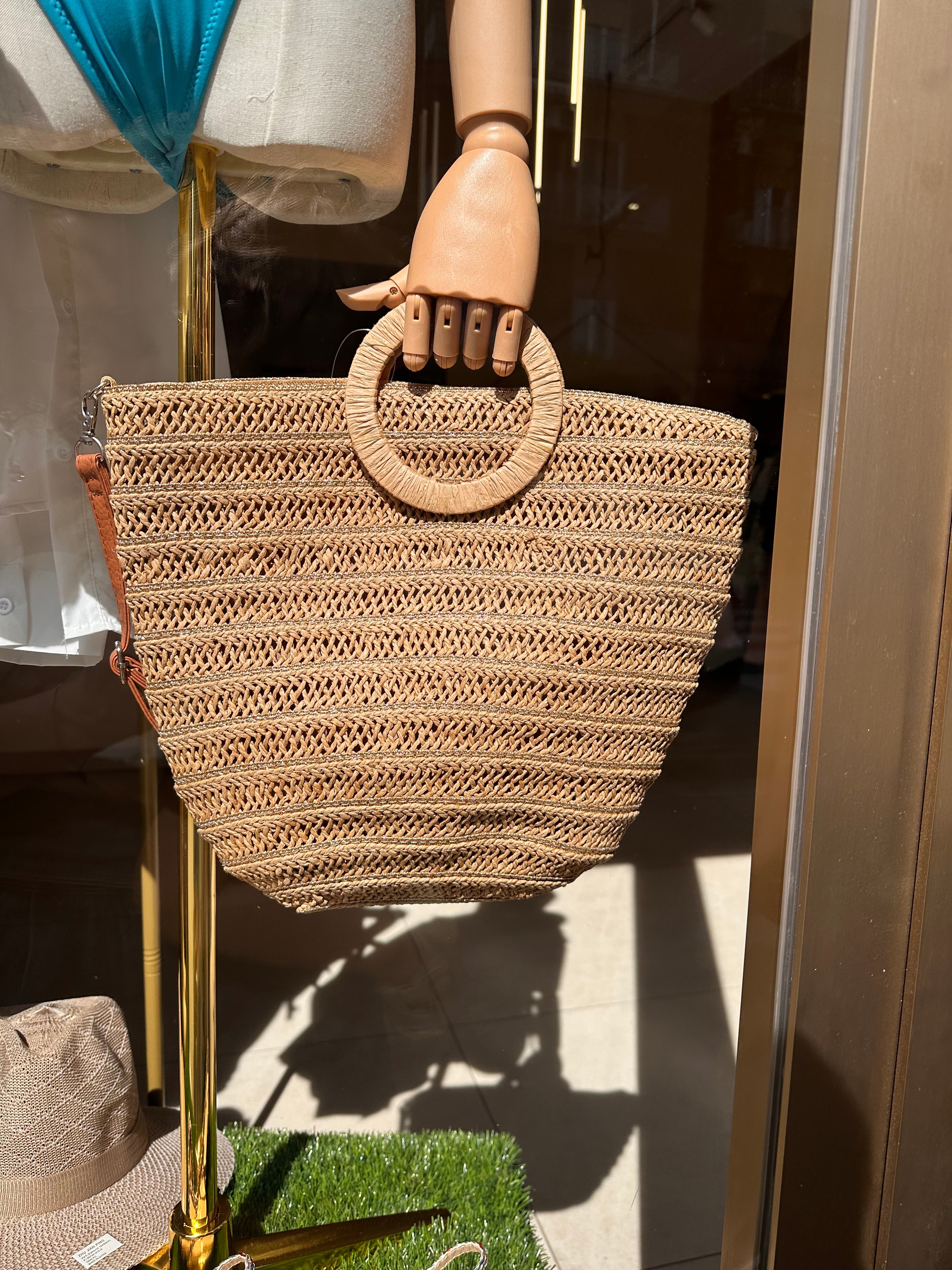 Borsa paglia vetrina