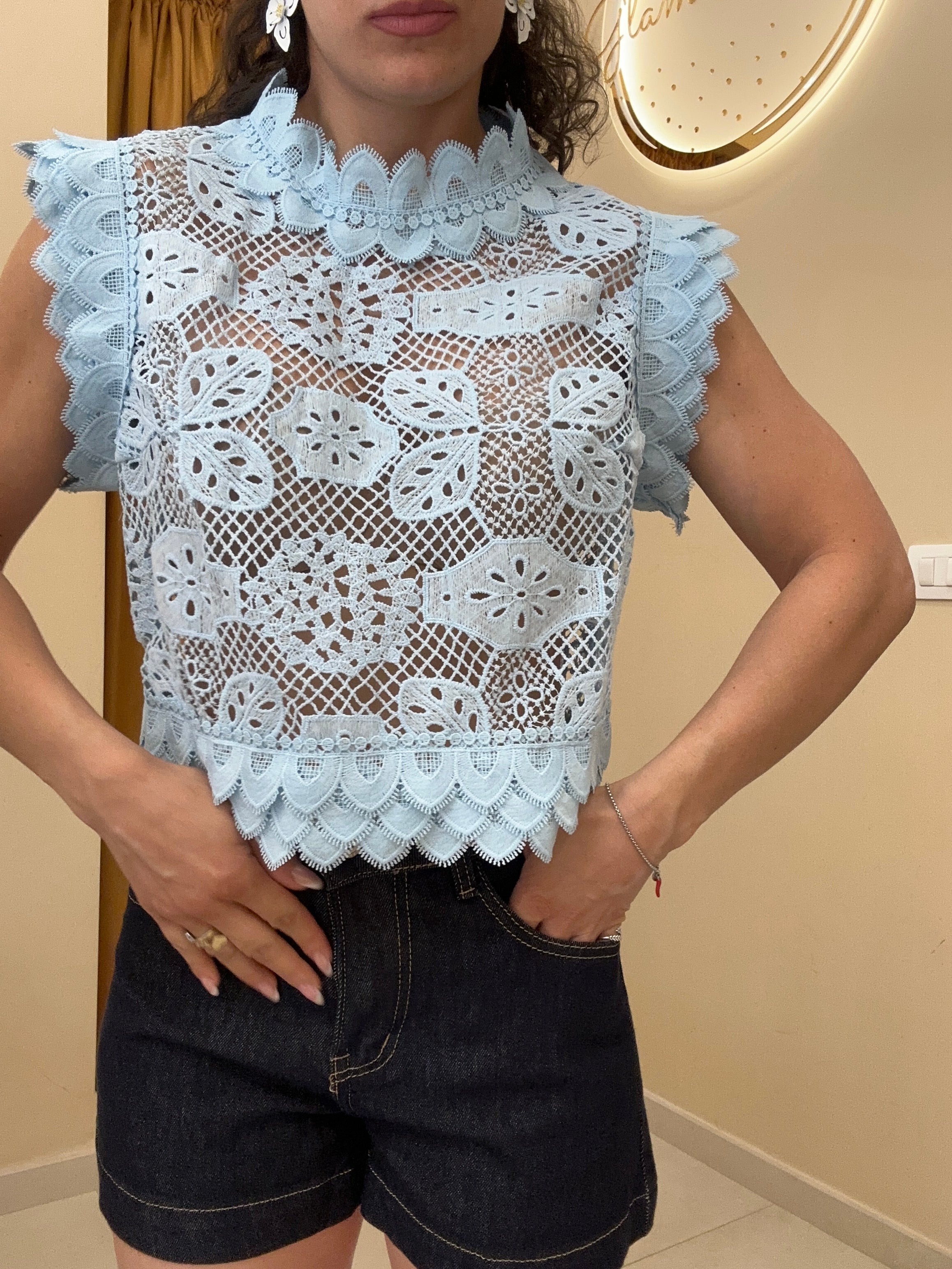 Blusa macramè