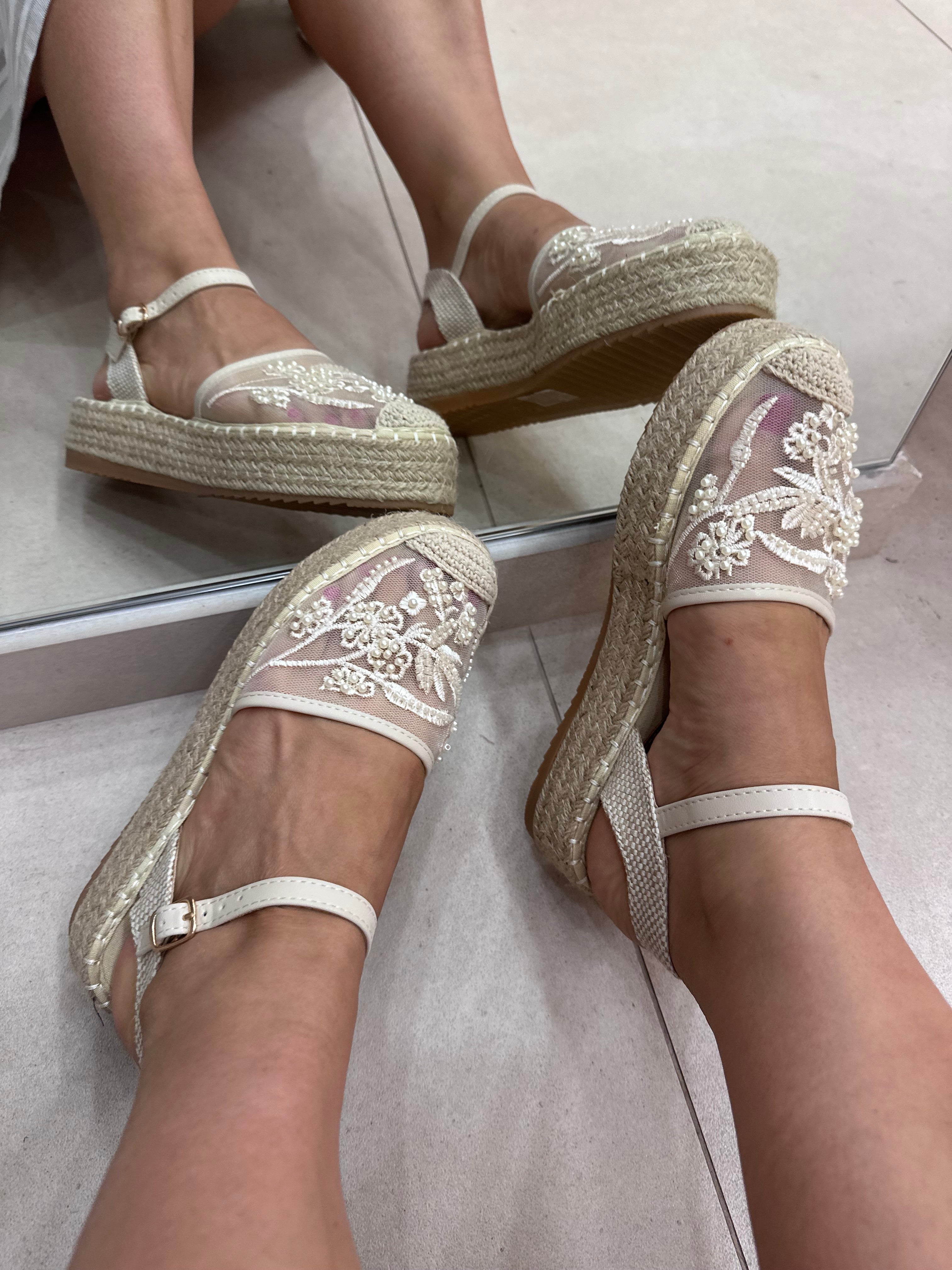 Zeppa perline BEIGE