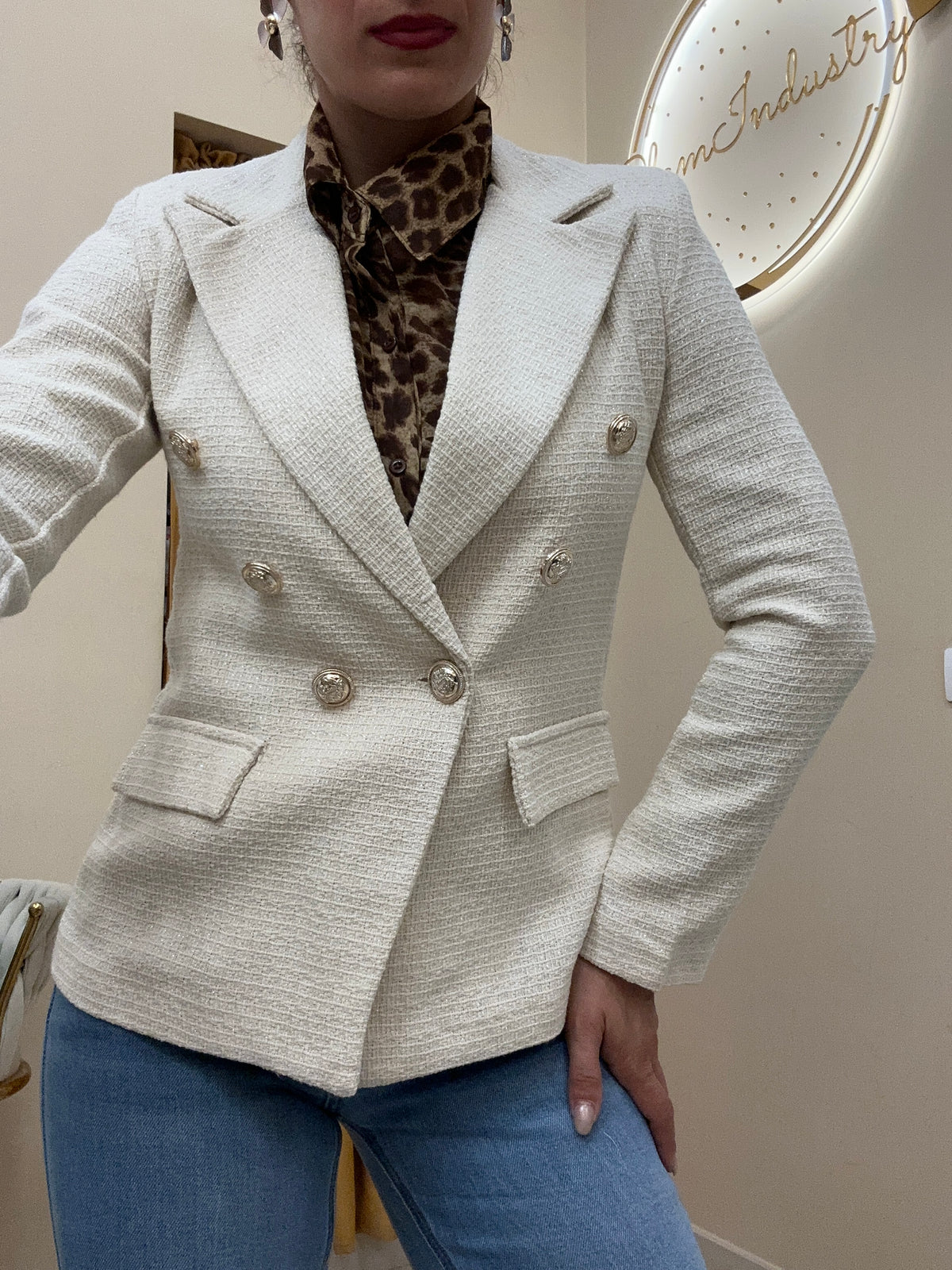 Blazer strutturato bianco