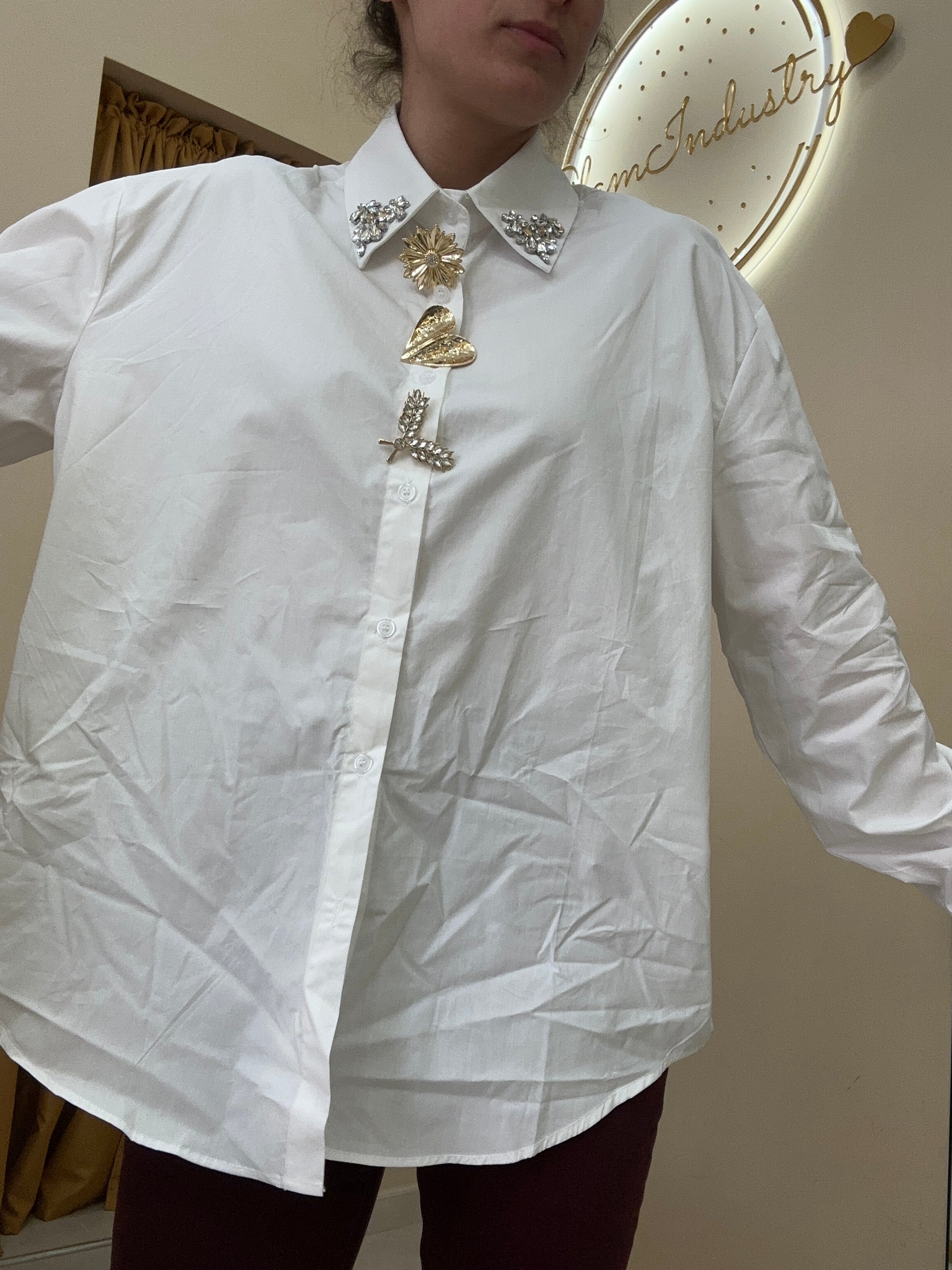 Camicia spille bianca