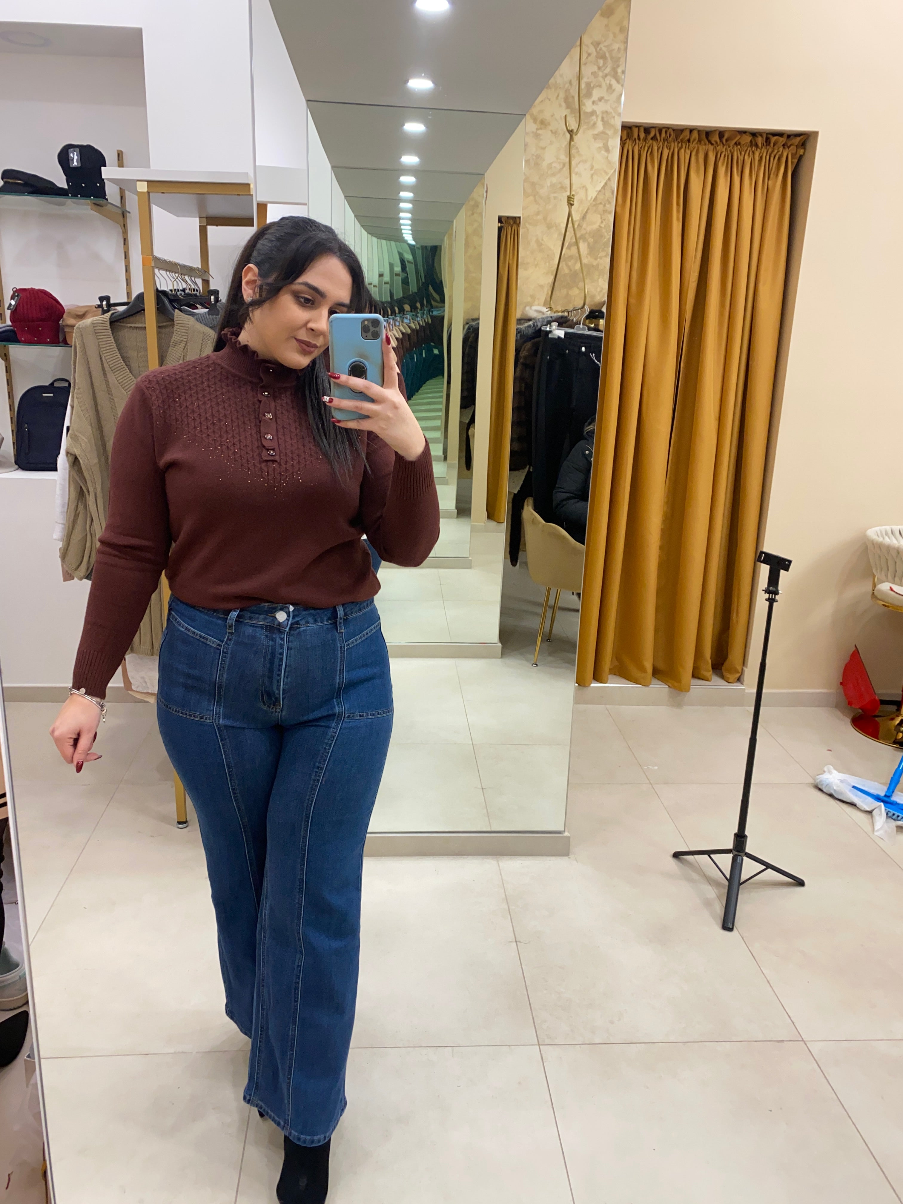 Denim palazzo cuciture