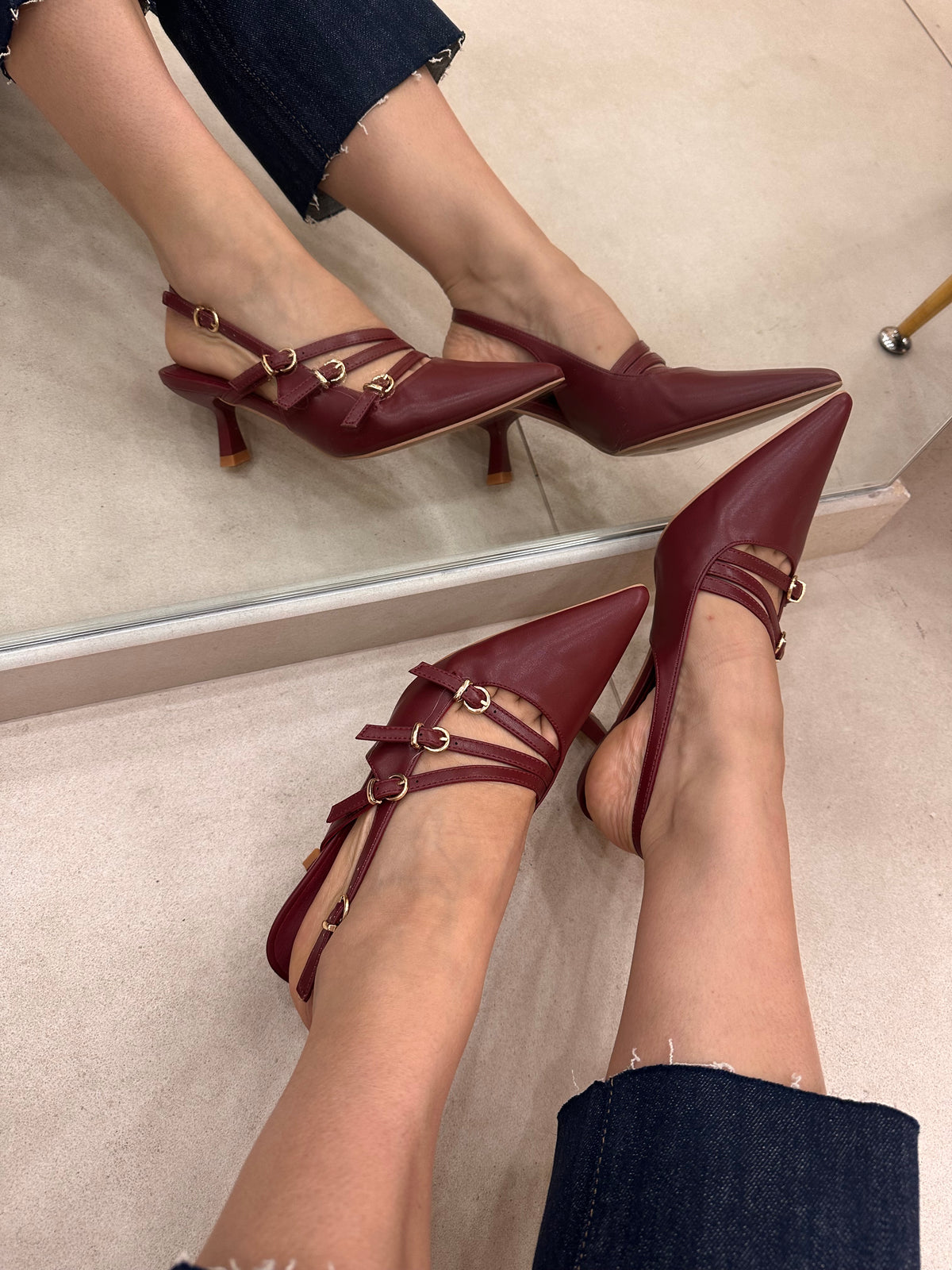 Slingback bordeaux 2761