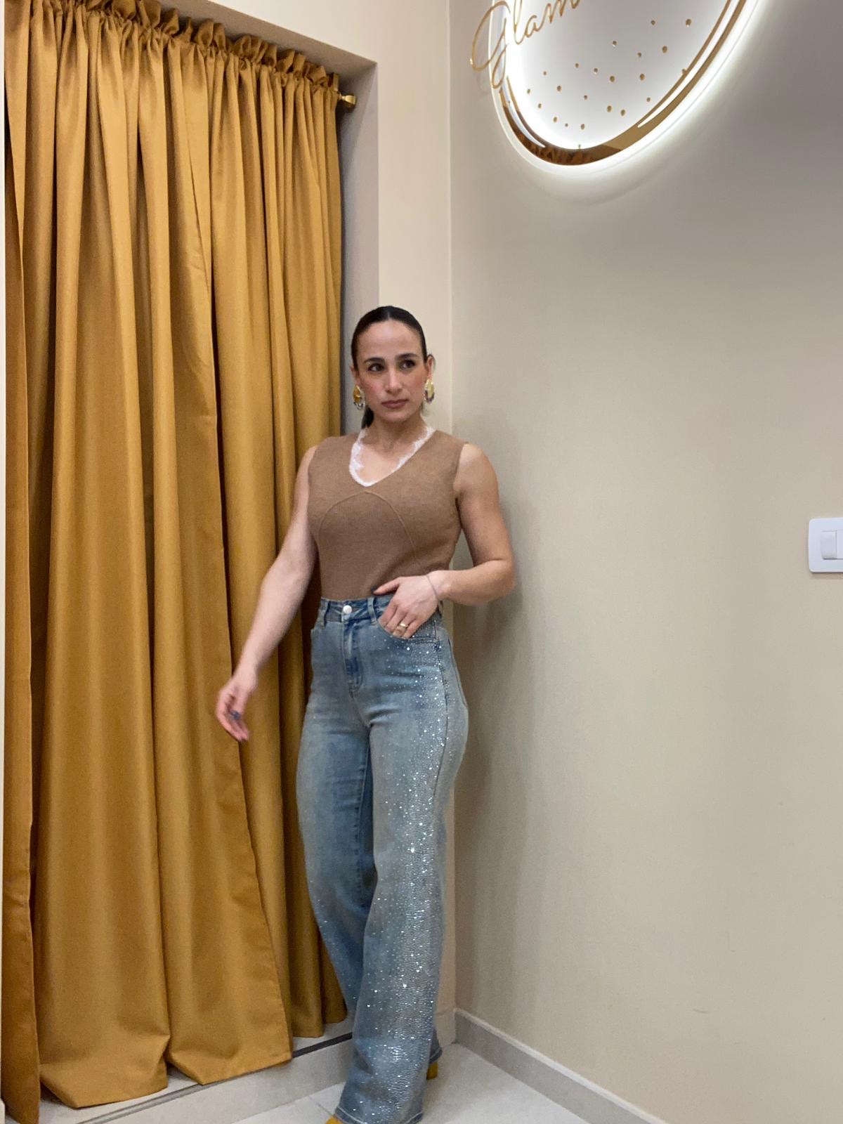 Jeans brillantini laterale