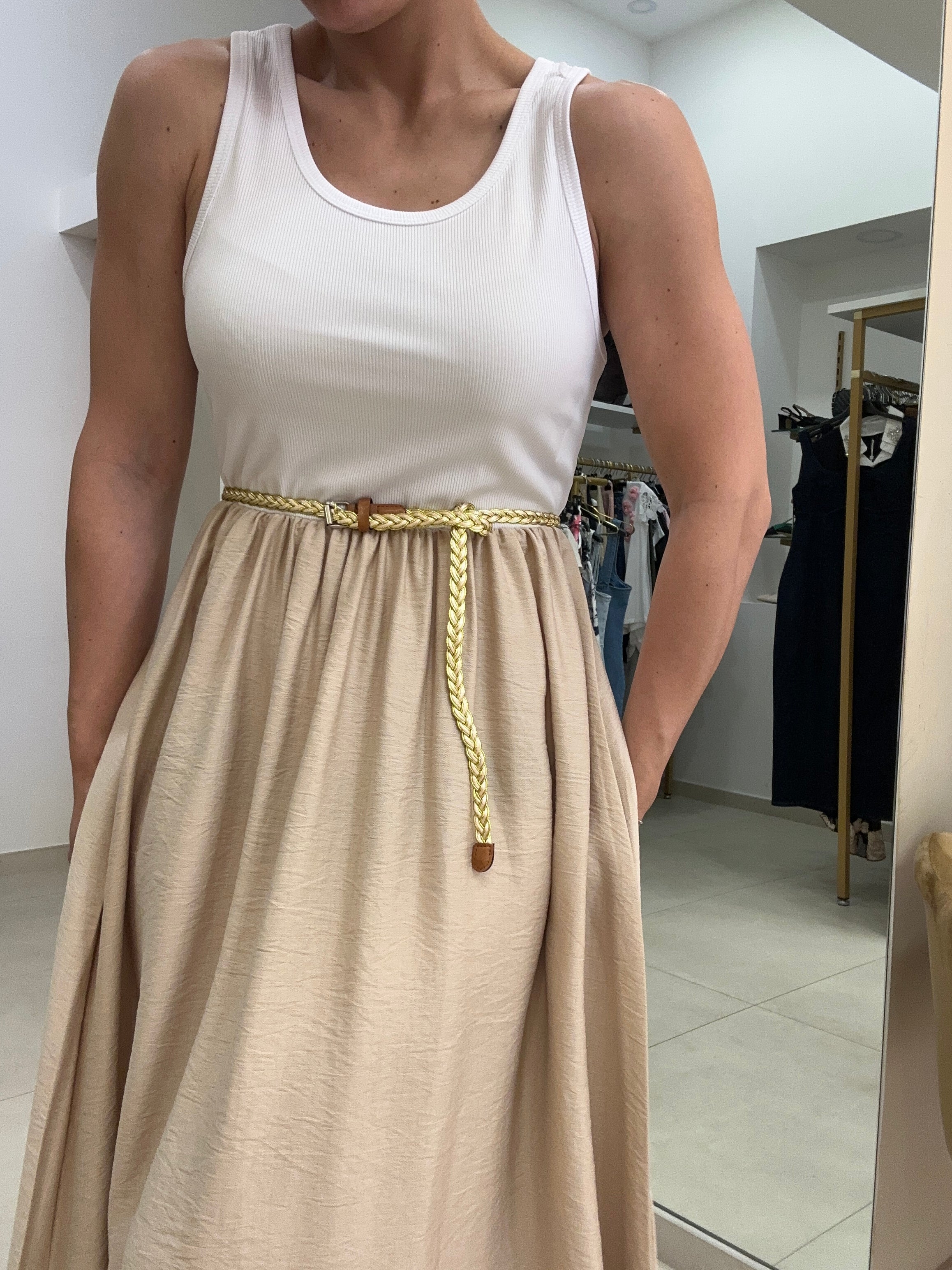 Abito canotta BEIGE