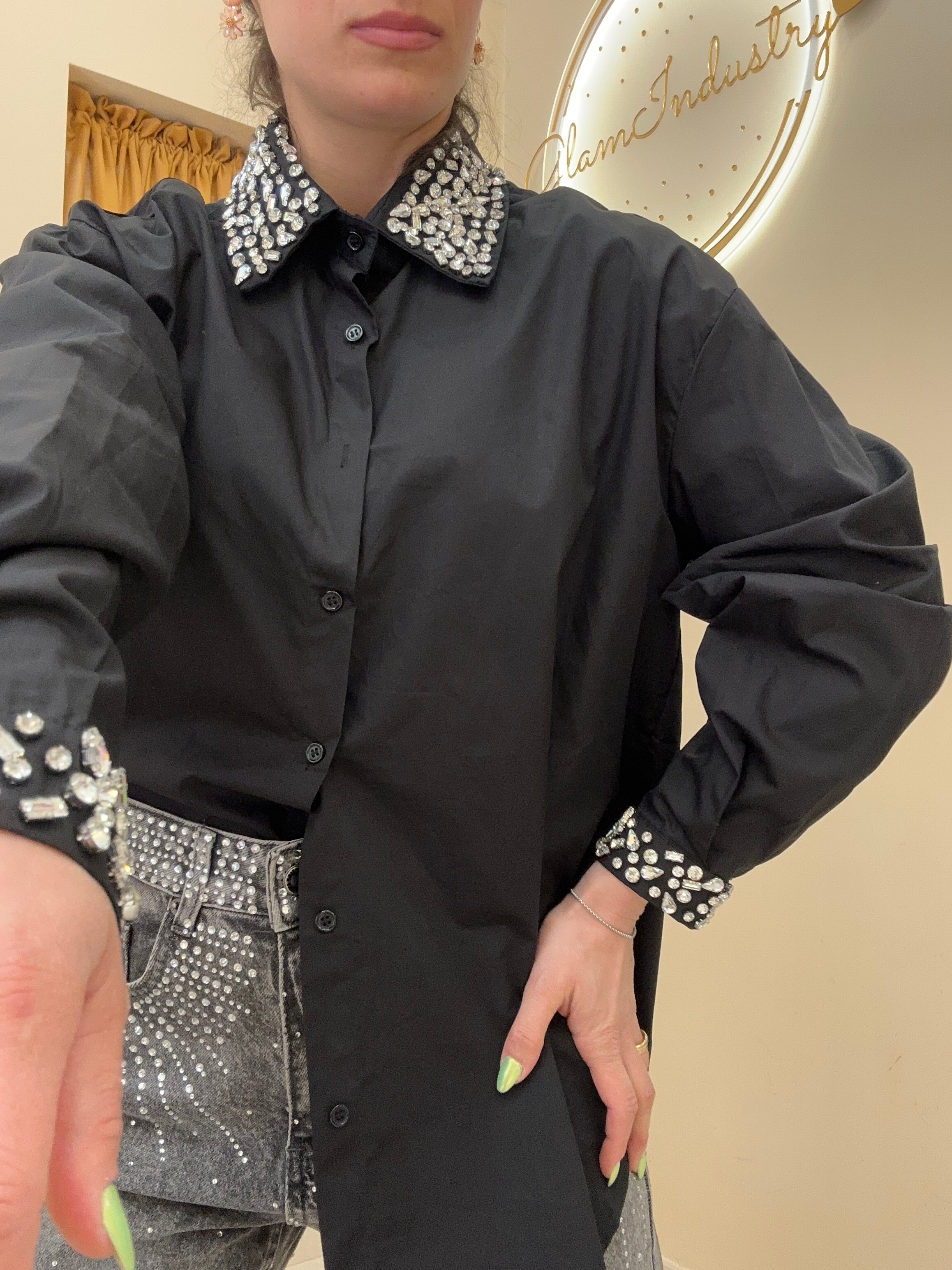 Camicia gioiello nero