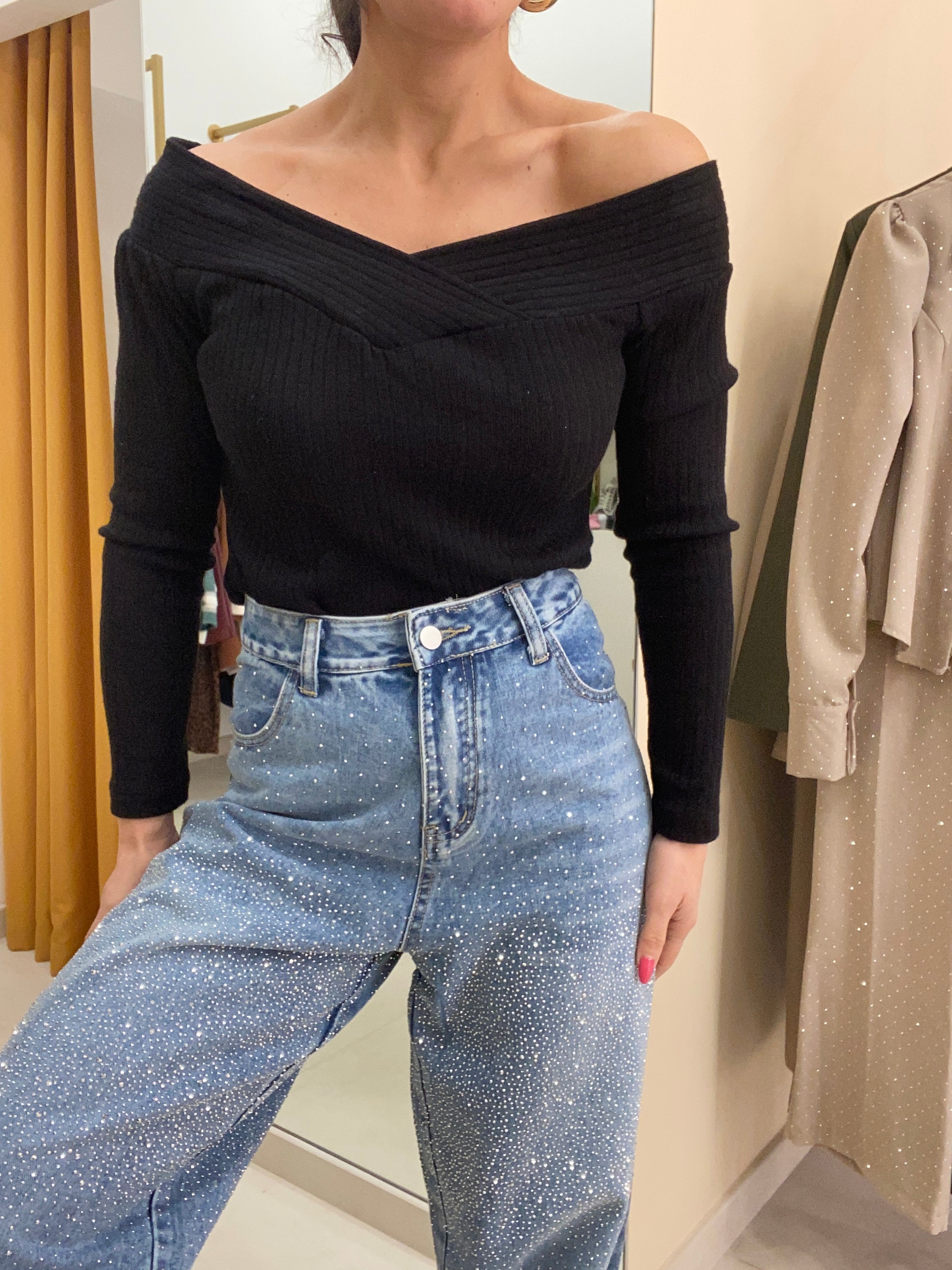 Maglia scollatura barca