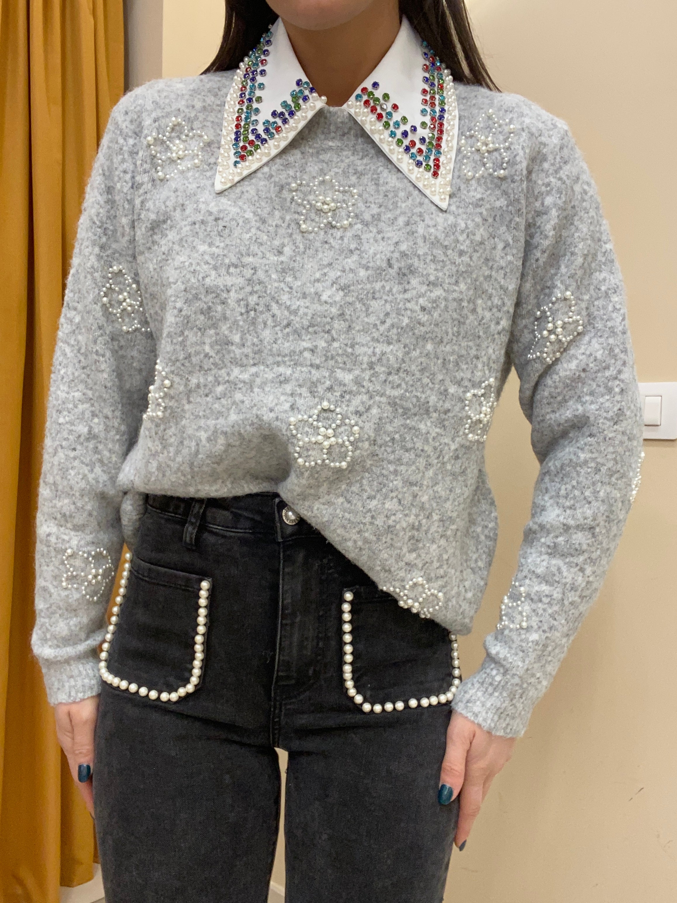 Maglione Perla flower