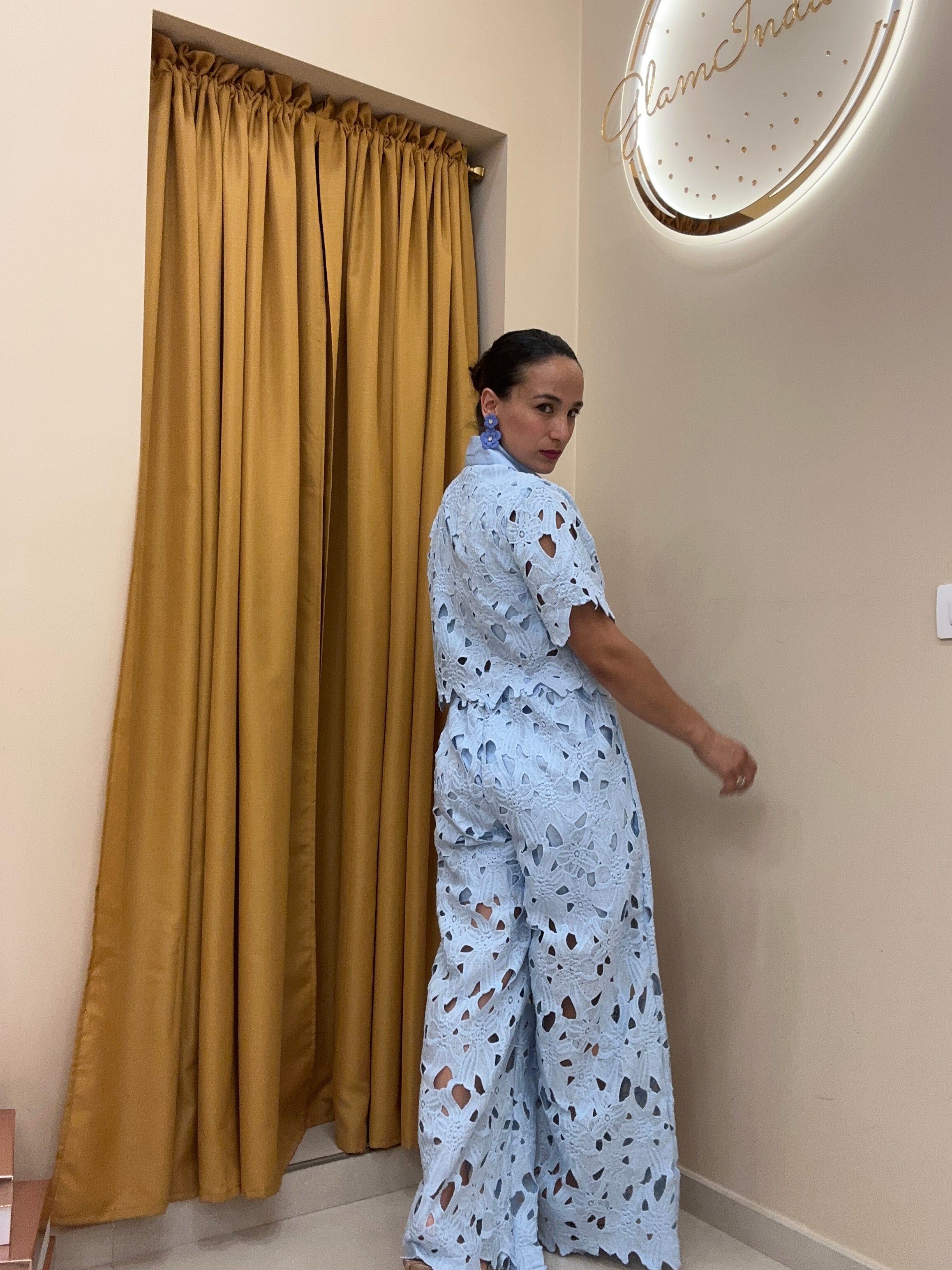 Coordinato Macrame celeste