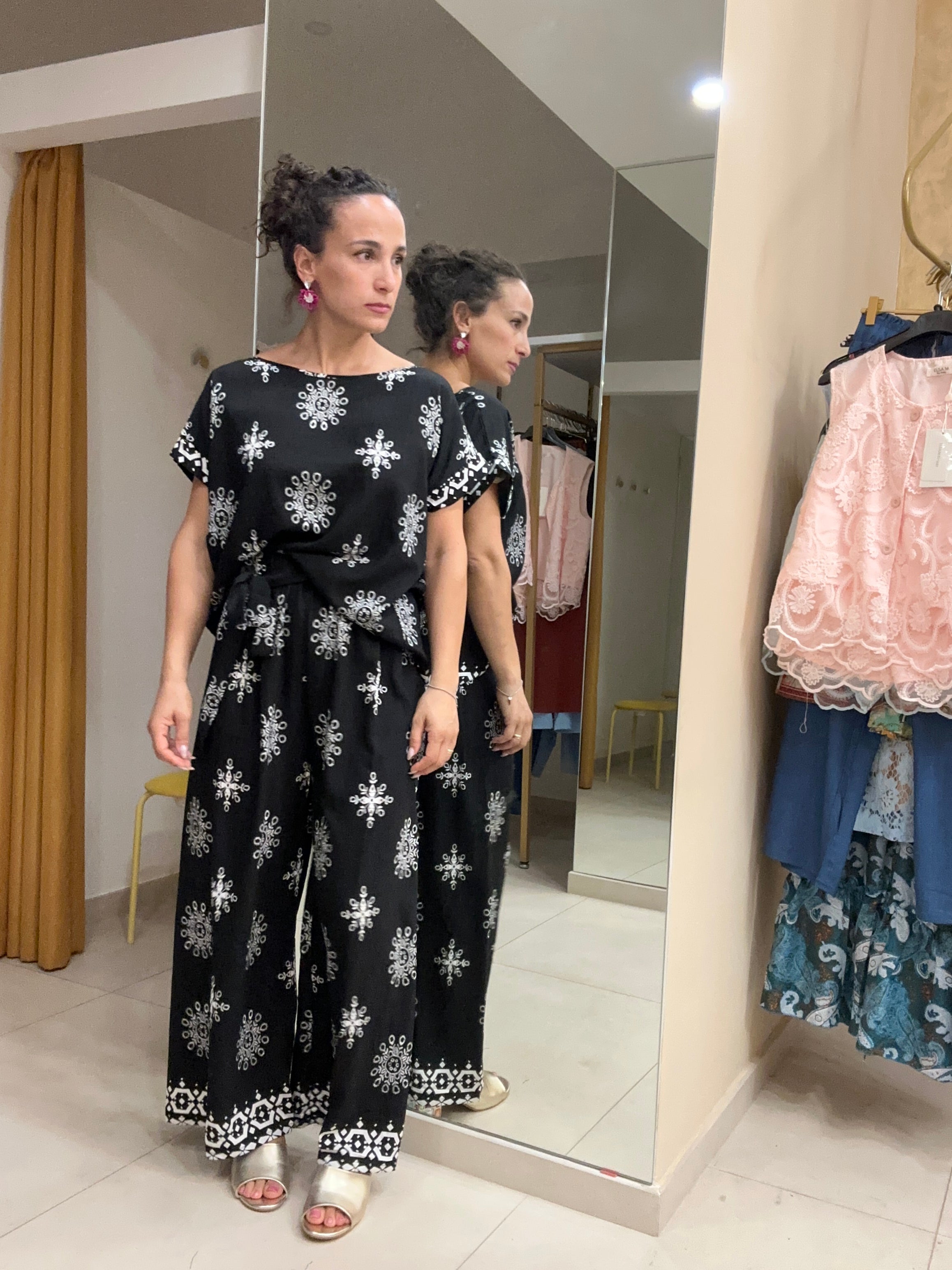 Coordinato con pantalone fiocco