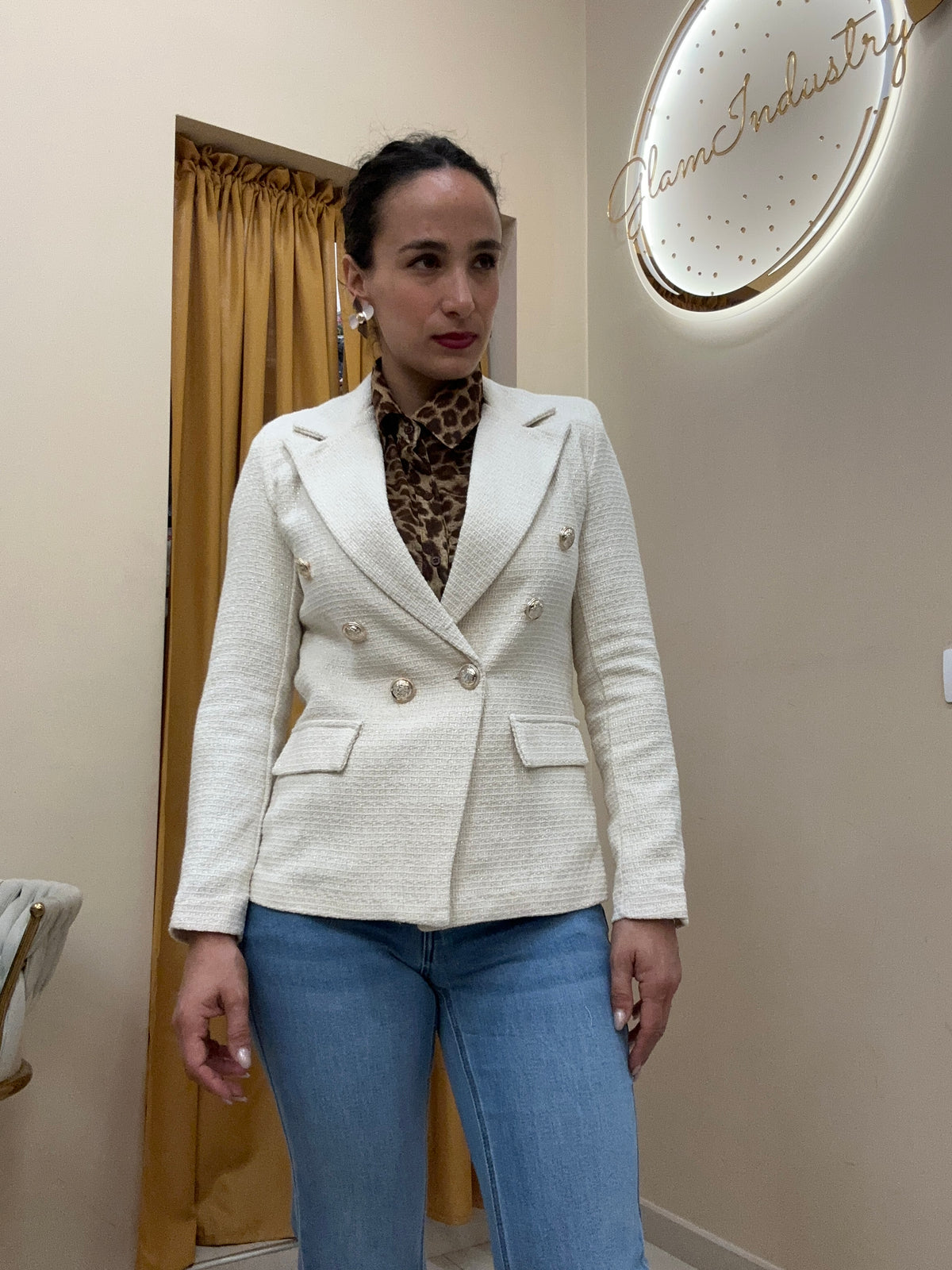 Blazer strutturato bianco