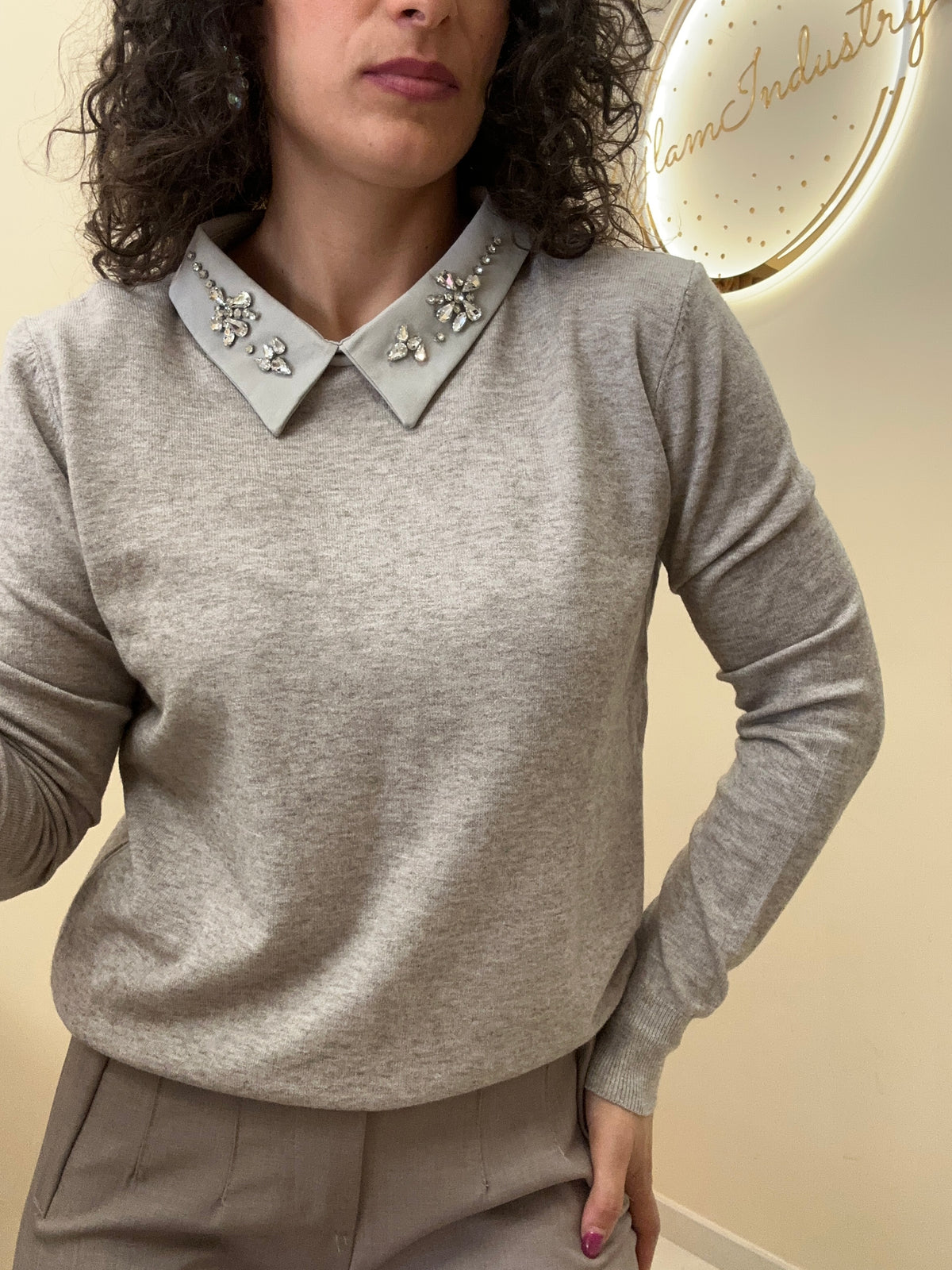 Maglione colletto