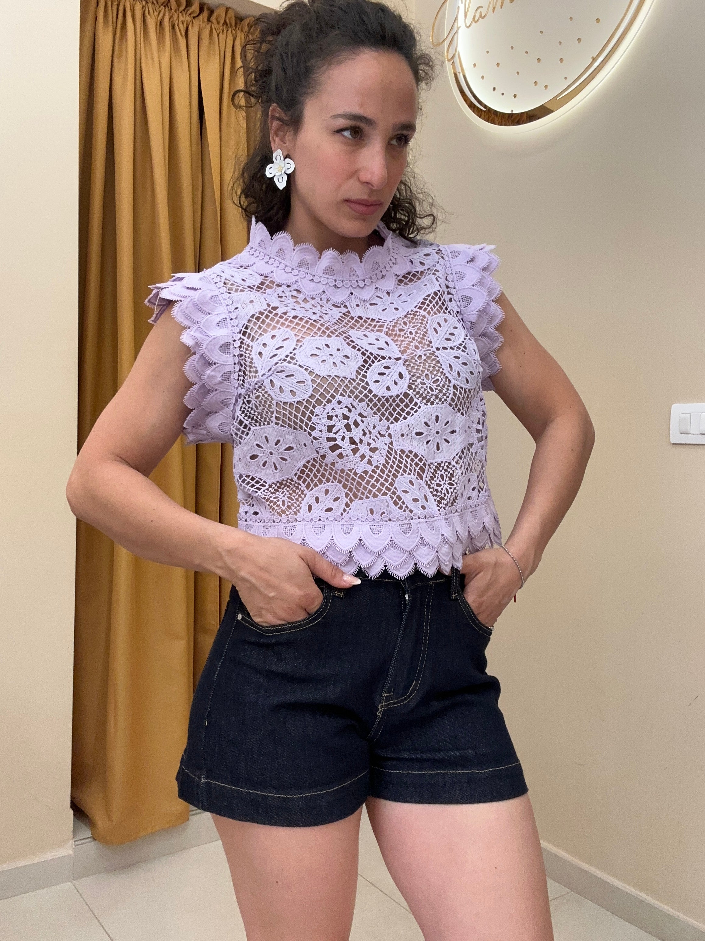 Blusa macramè