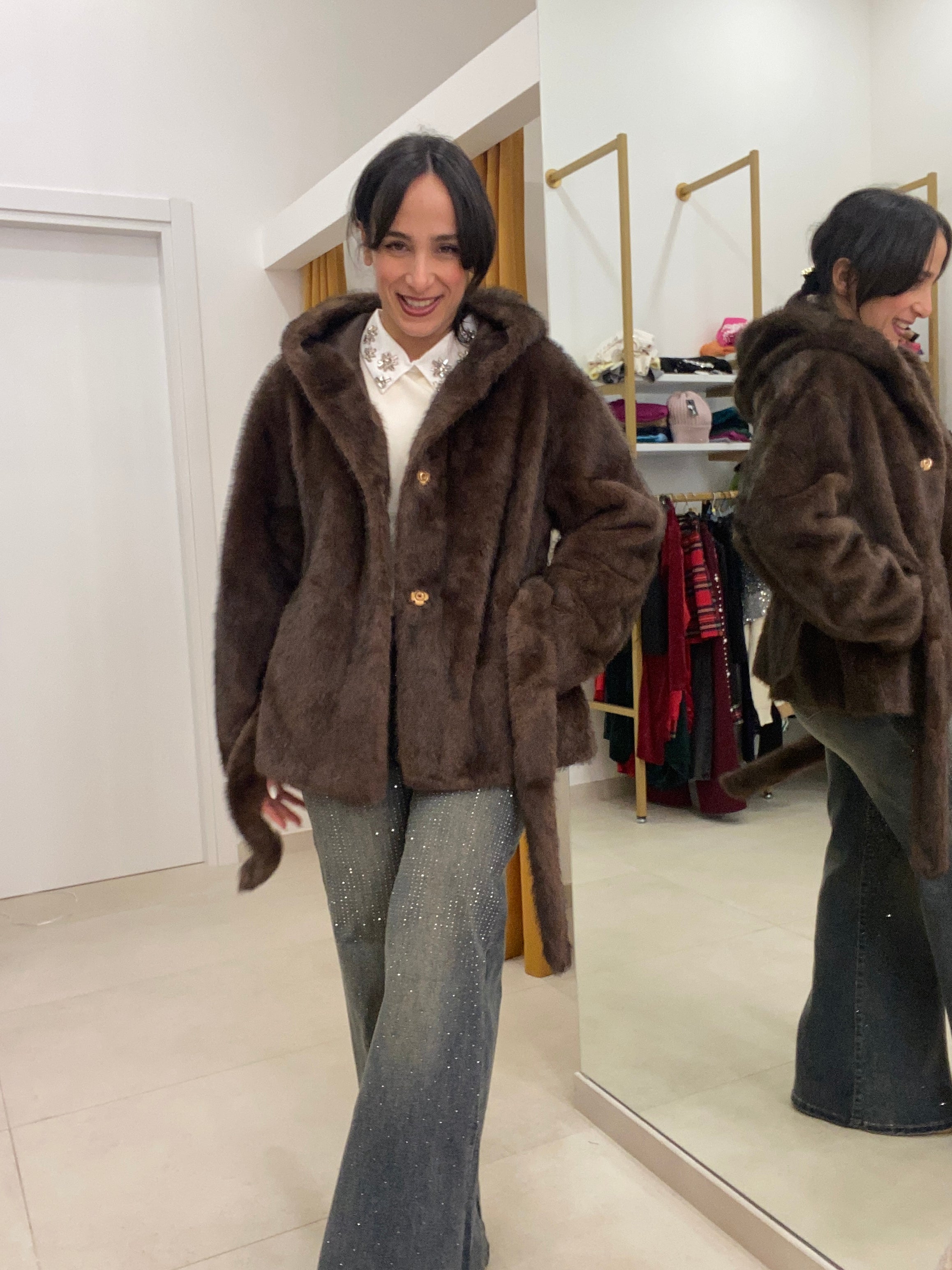 EcoVisone accappatoio marrone