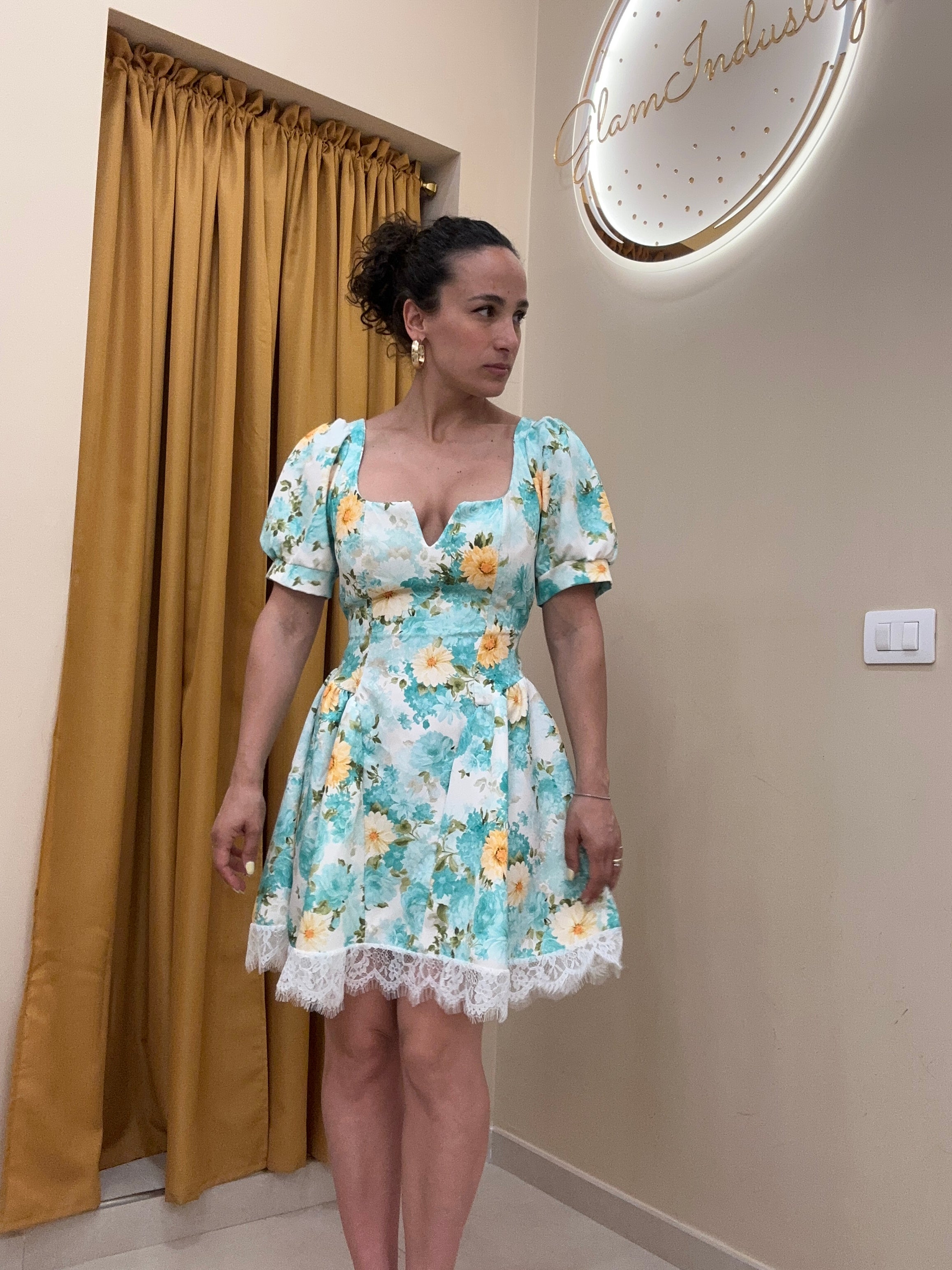 Abito Midi rose verde