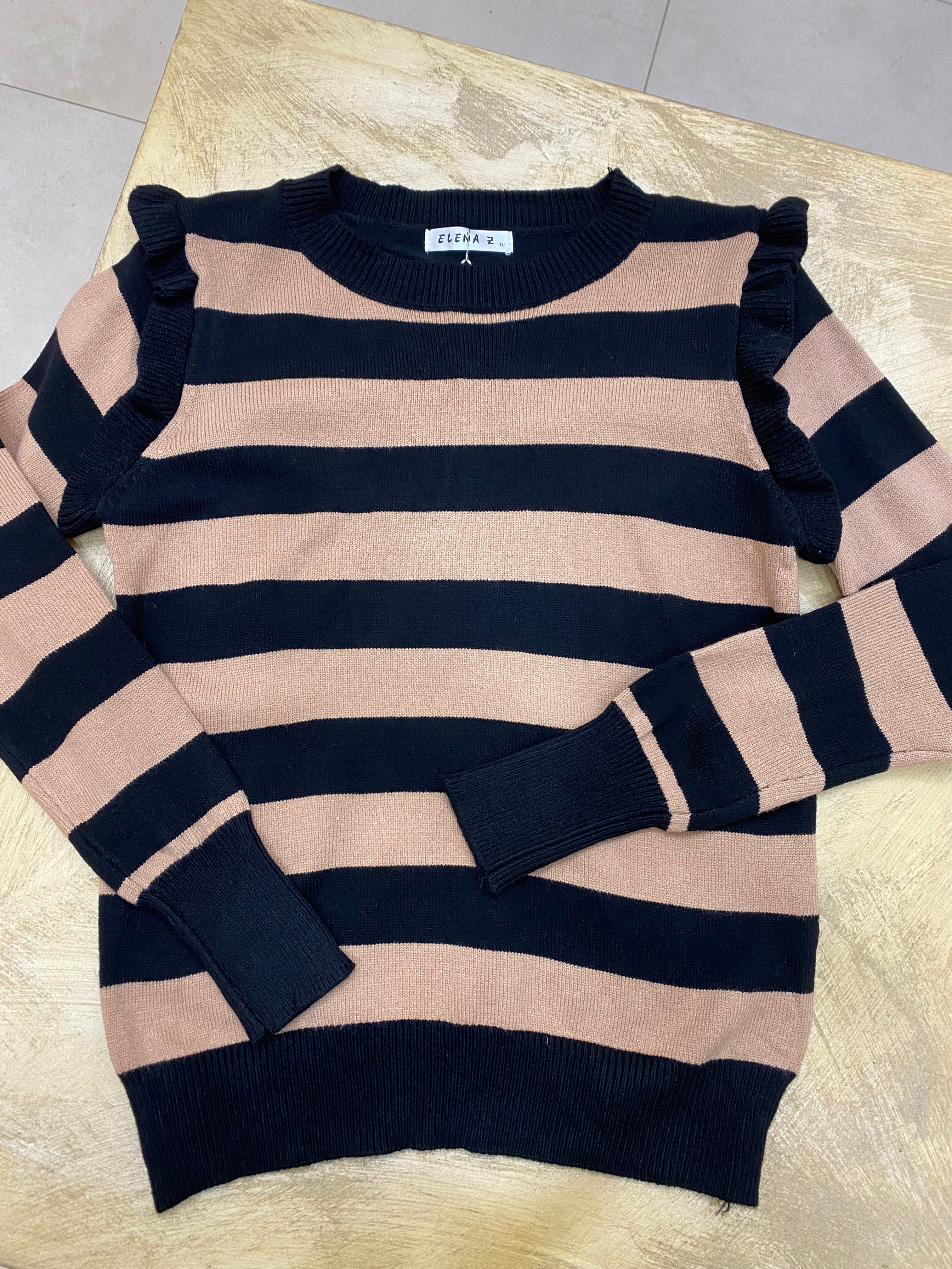 Pull rouches a righe