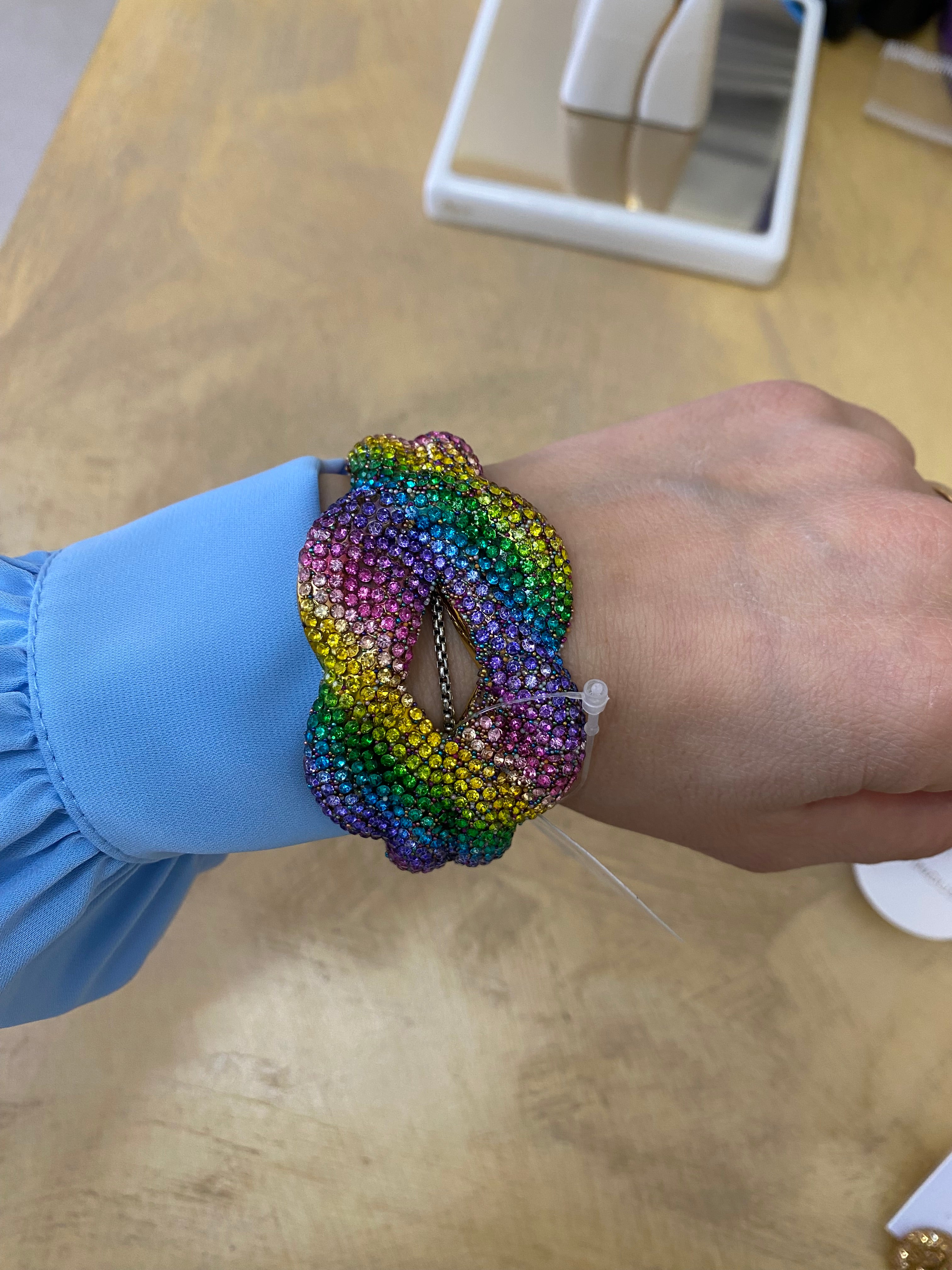 Bracciale nodo brillantini